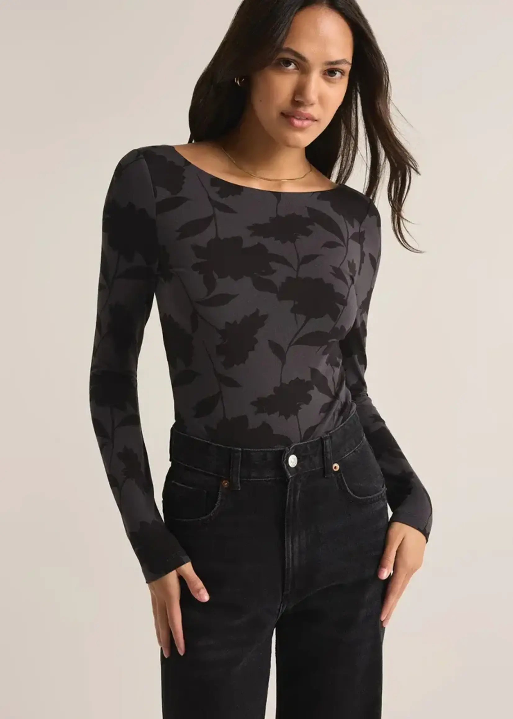 Z SUPPLY Baela Shadow Floral Bodysuit