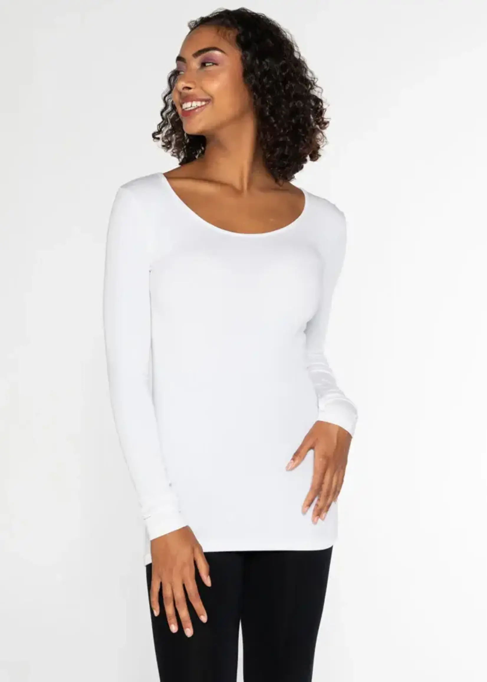 C'est Moi Clothing Bamboo Long Sleeve Scoop Neck