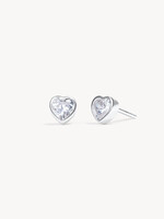 Hillberg & Berk Silver Adore Bezel Stud Earrings