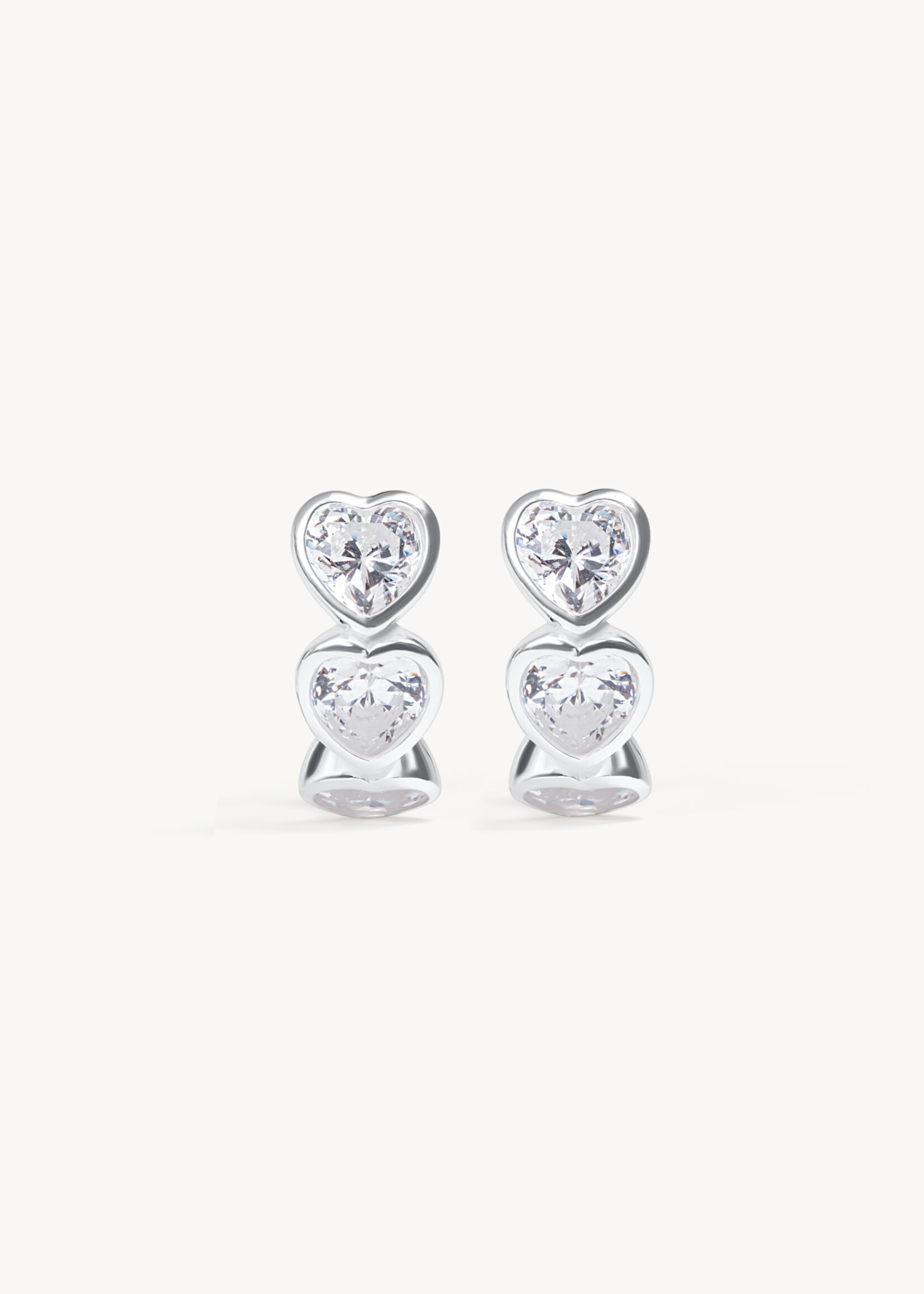 Hillberg & Berk Silver Adore Bezel Hoop Earrings
