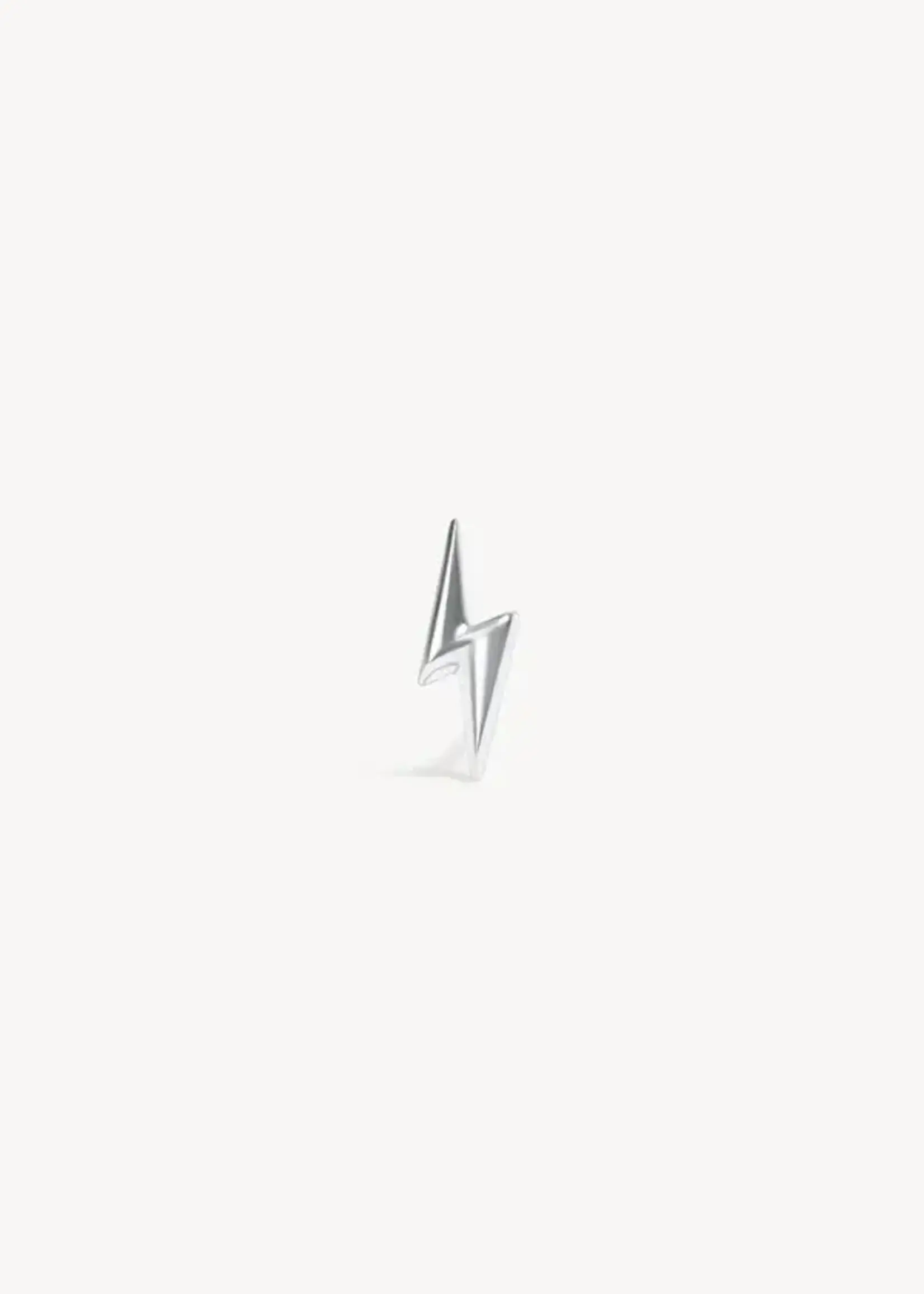 Hillberg & Berk Silver Mini Lightening Stud Earrings