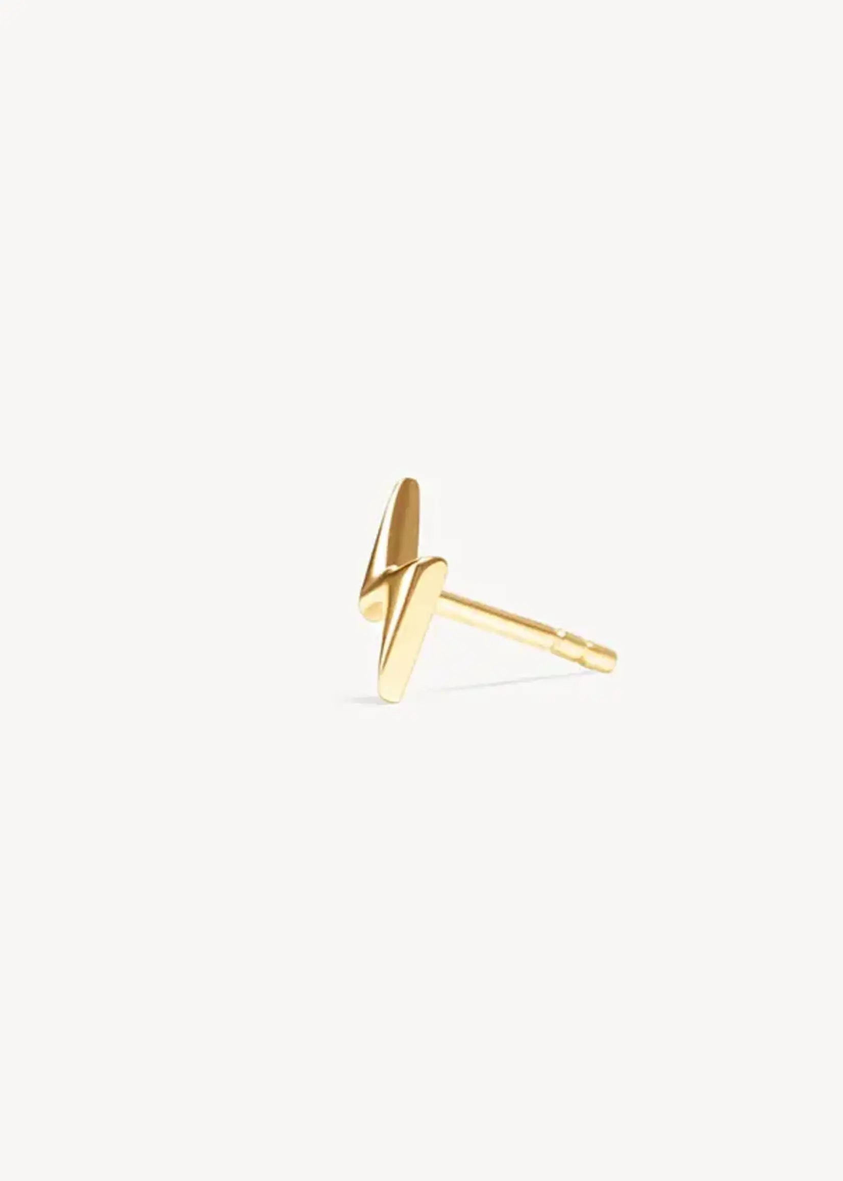 Hillberg & Berk Gold Mini Lightening Stud Earrings