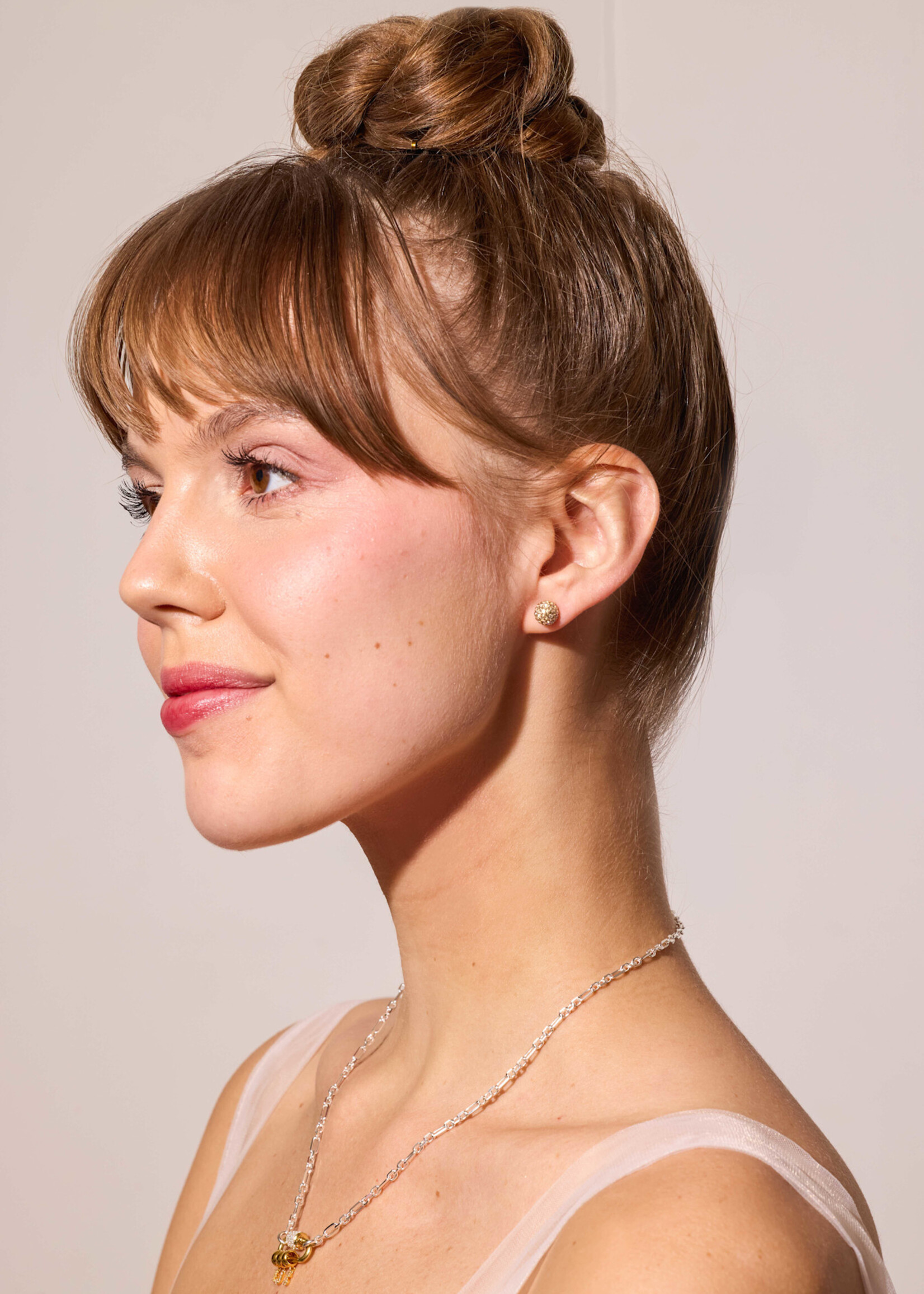 Hillberg & Berk Soft Gold Sparkle Ball™ Stud Earrings