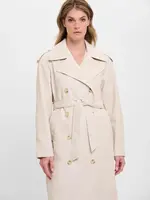 Rino & Pelle Broos Faux Leather Double Breasted Trench