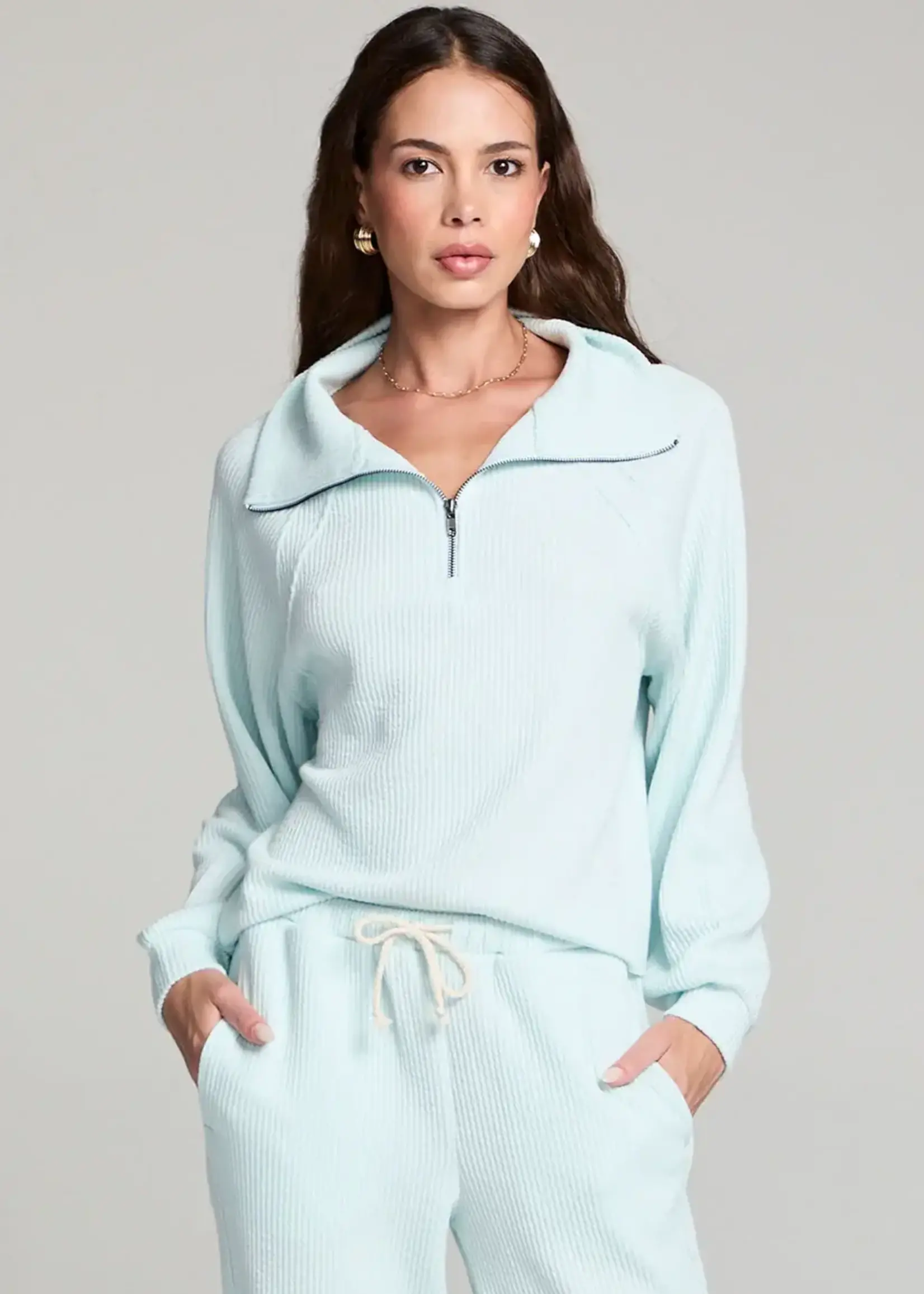 Saltwater Luxe Half Zip Raglan Pullover