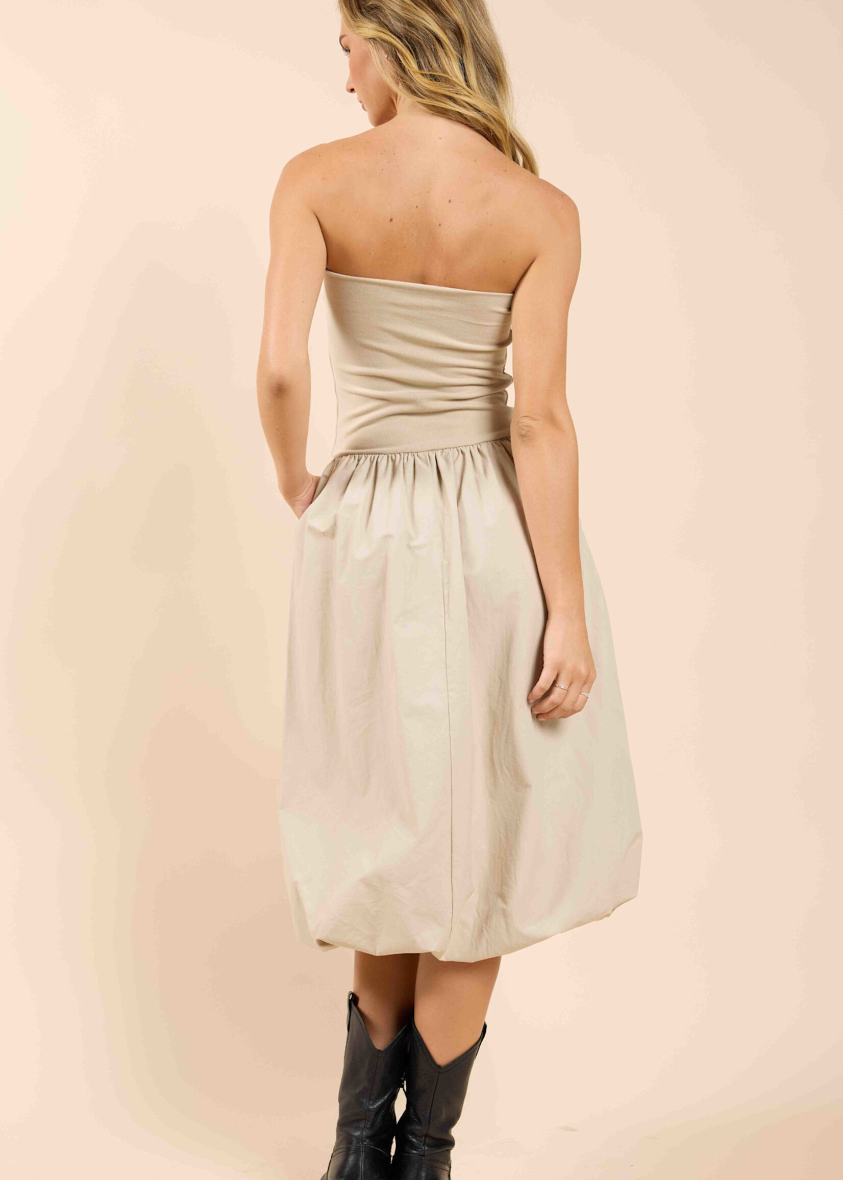 Sadie & Sage Happier Now Strapless Tube Bubble Dress