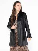 C'est Moi Clothing Faux Leather Jacket