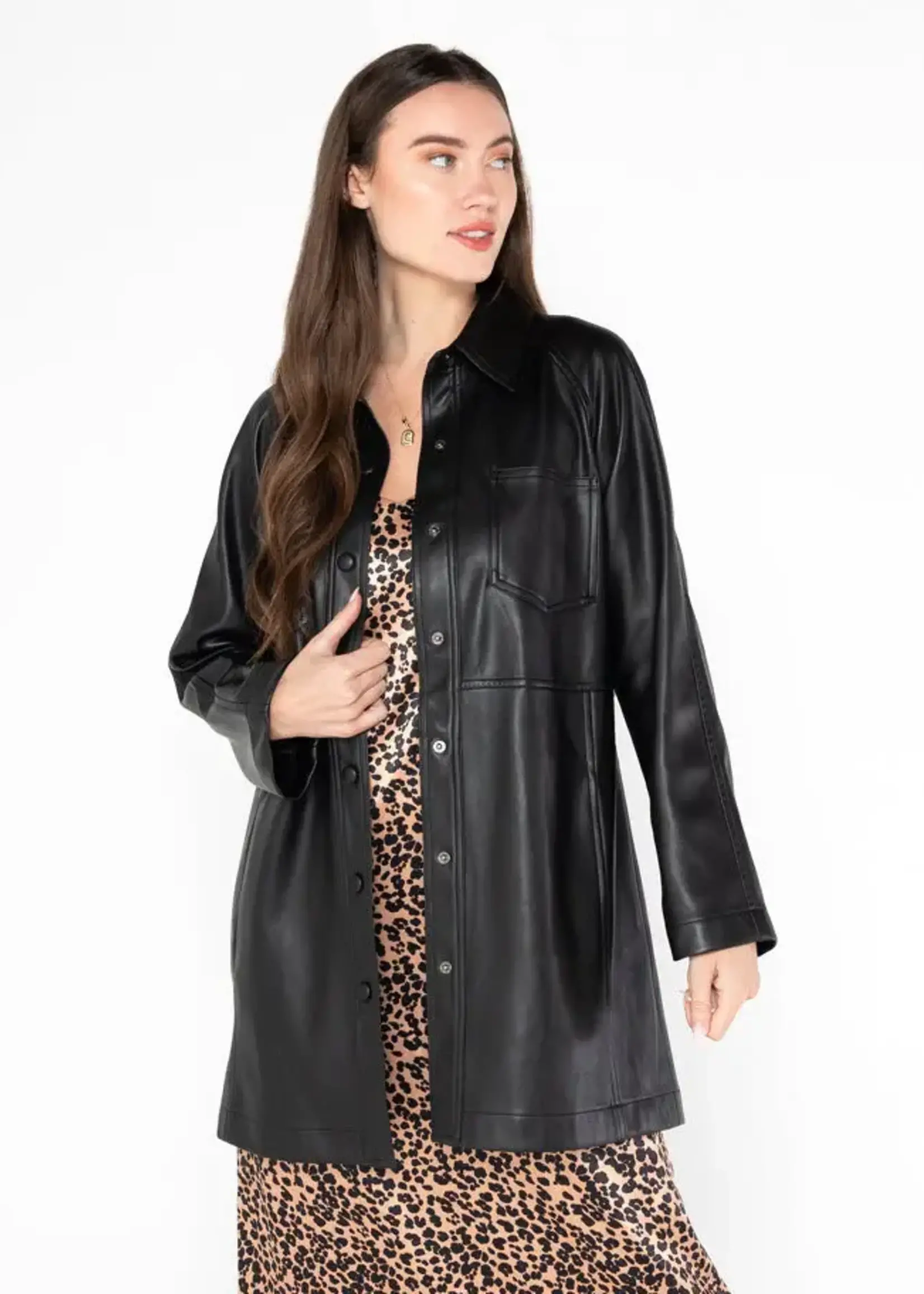 C'est Moi Clothing Faux Leather Jacket