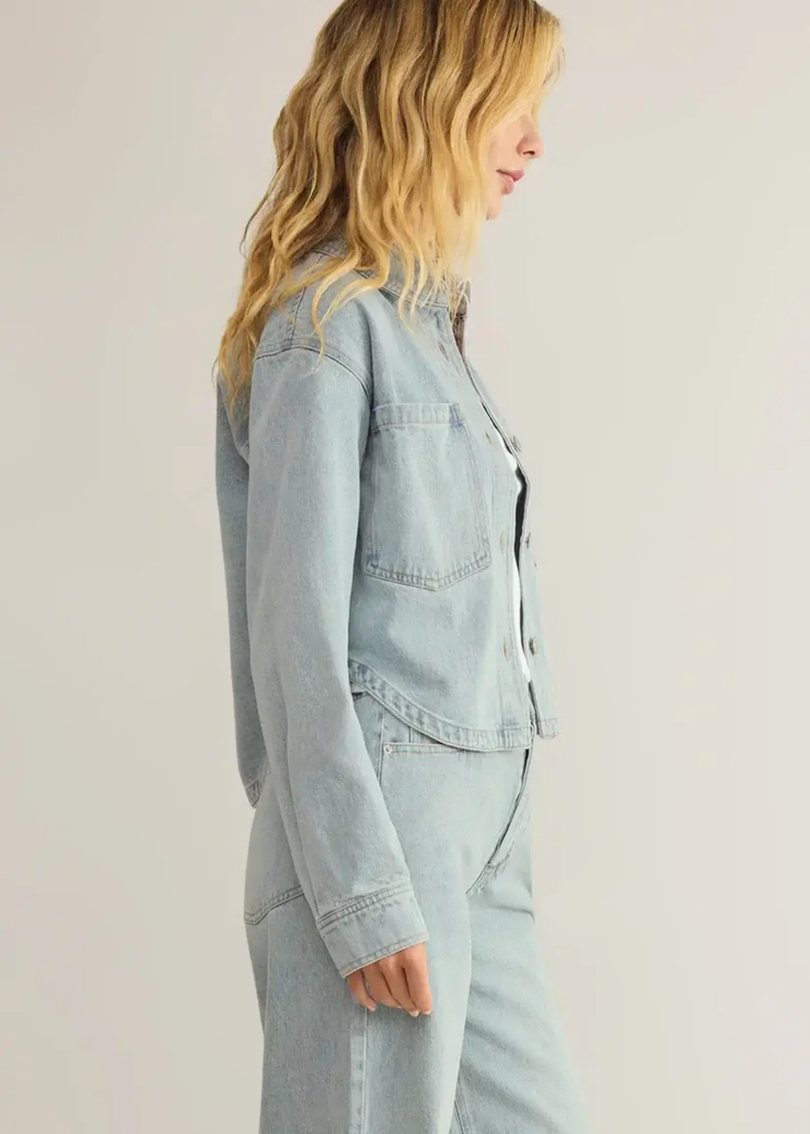 Z SUPPLY All Day Cropped Denim Jacket