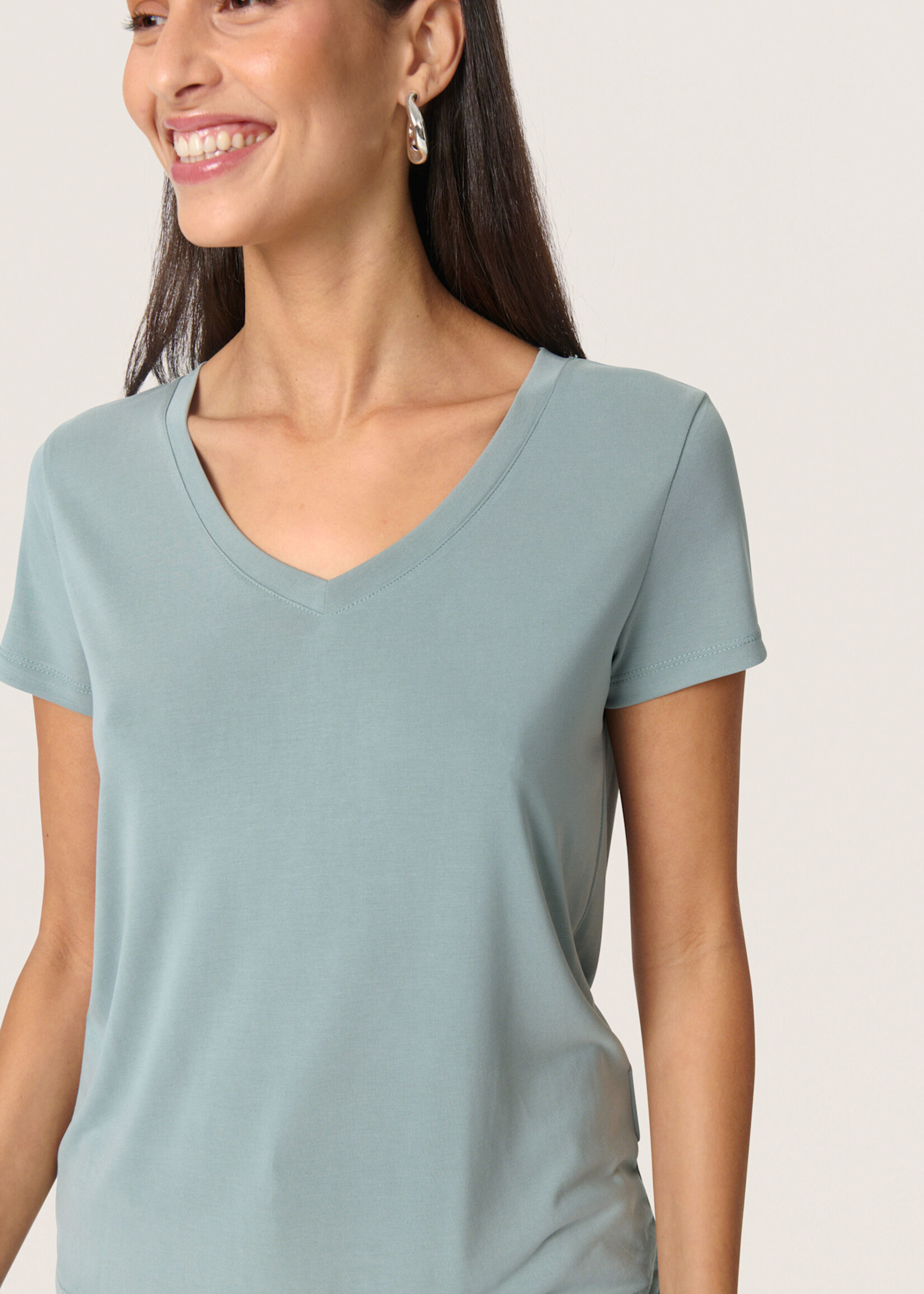Soaked in Luxury Columbine V-Neck Tee