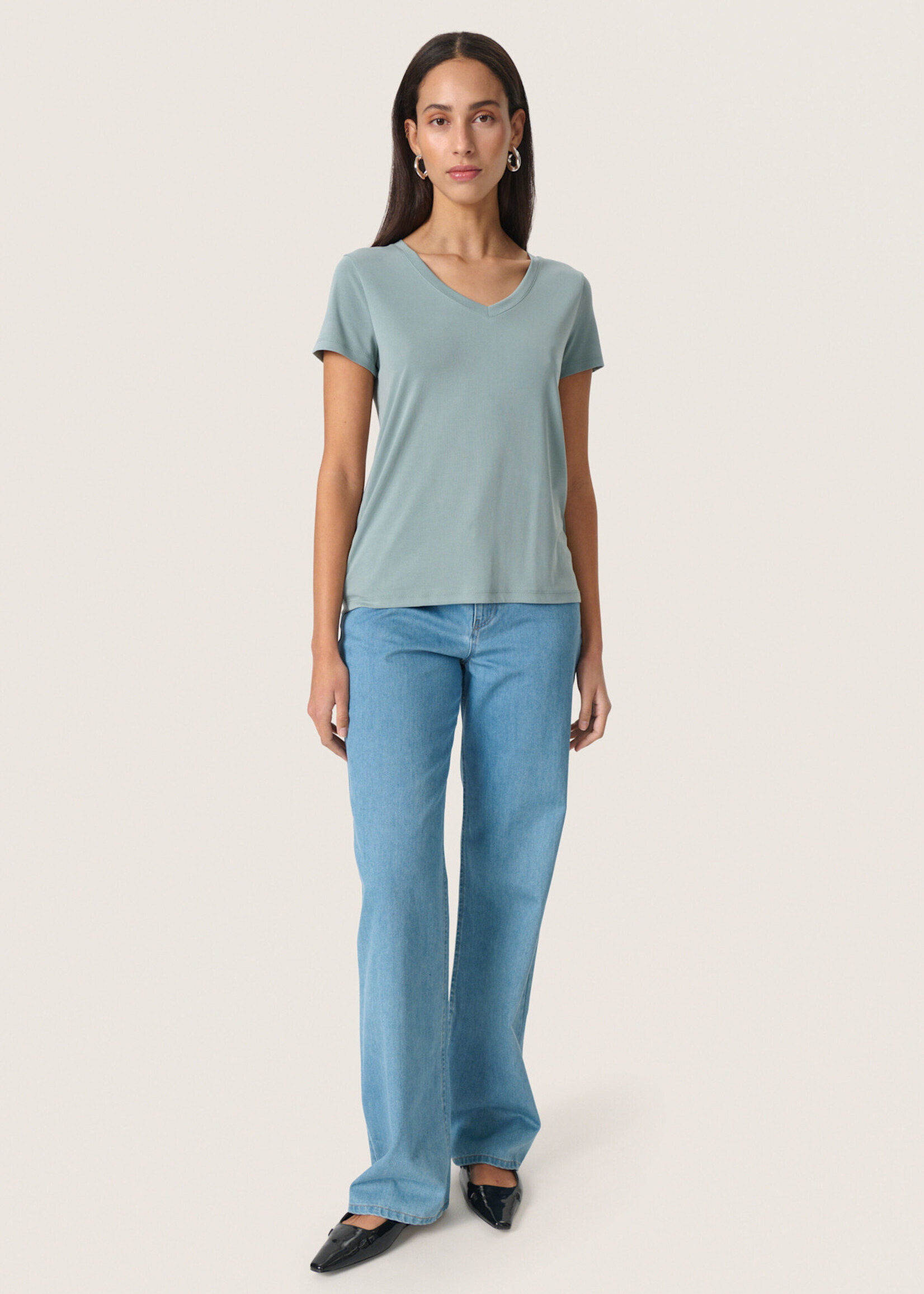 Soaked in Luxury Columbine V-Neck Tee