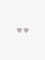 Hillberg & Berk Sparkle Heart Stud Earrings