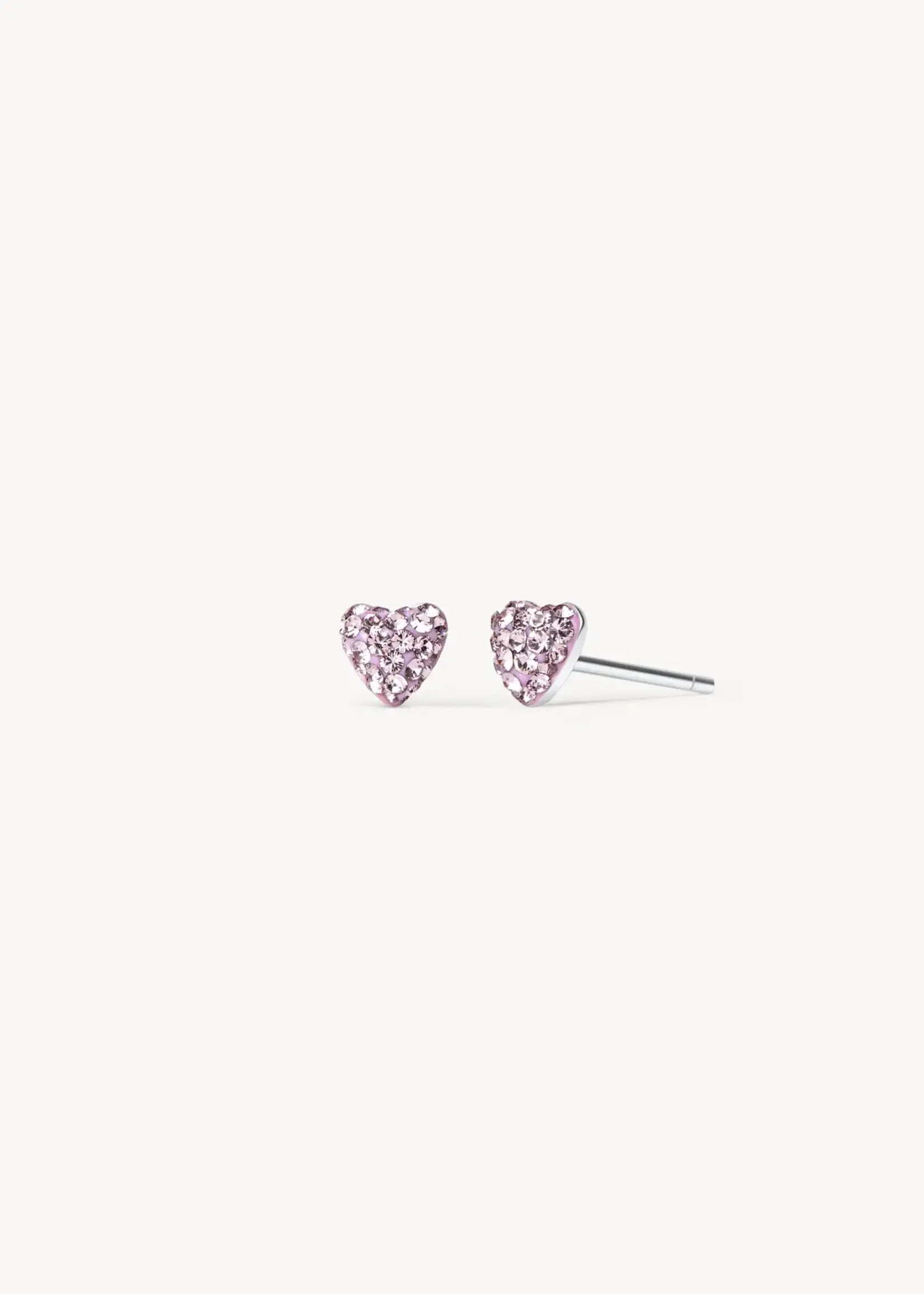 Hillberg & Berk Sparkle Heart Stud Earrings