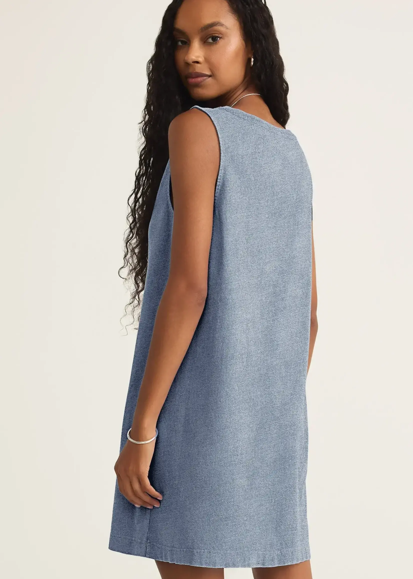 Z SUPPLY Sloane V-Neck Denim Dress