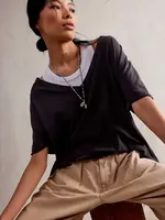 Free People Nina V-Neck Tee