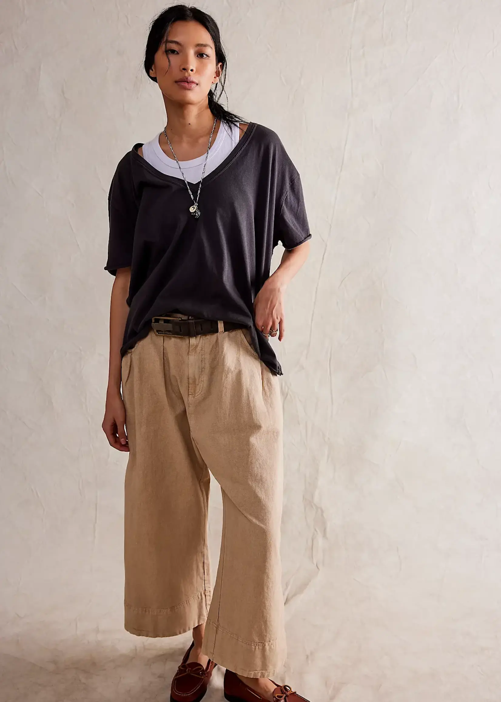 Free People Nina V-Neck Tee