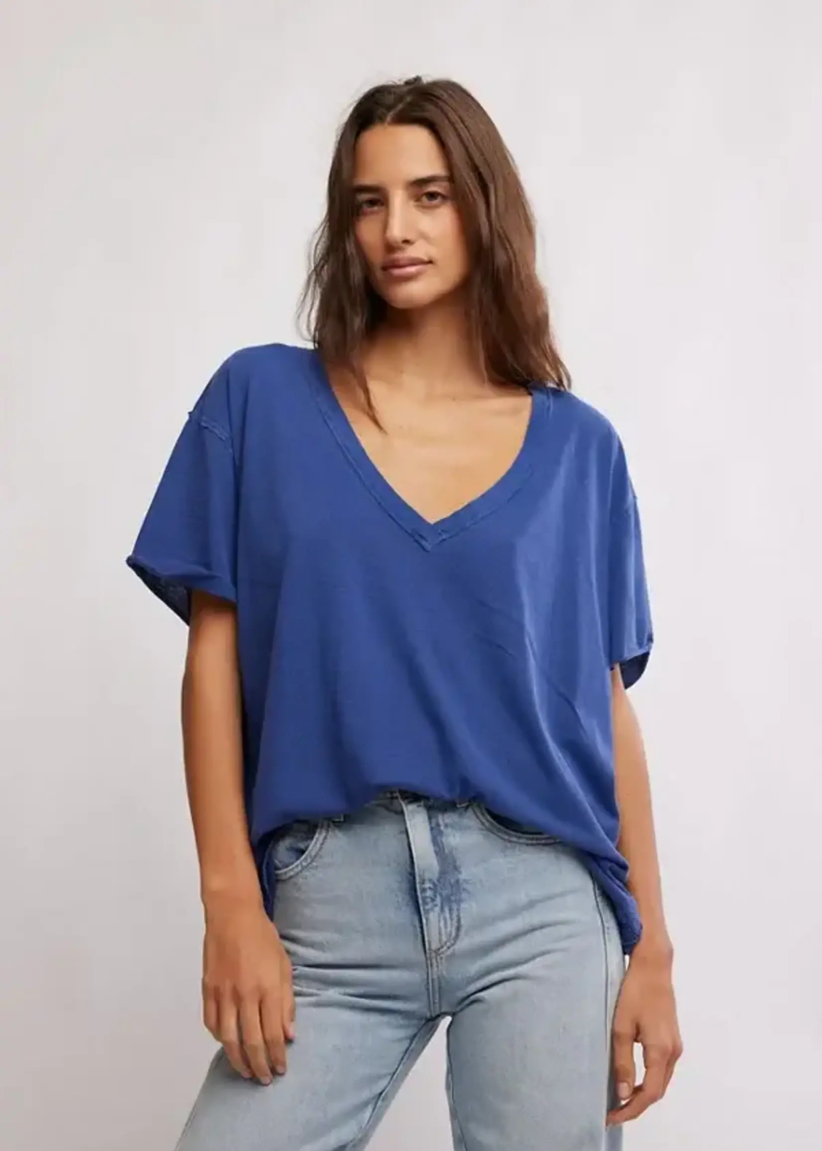 Free People Nina V-Neck Tee