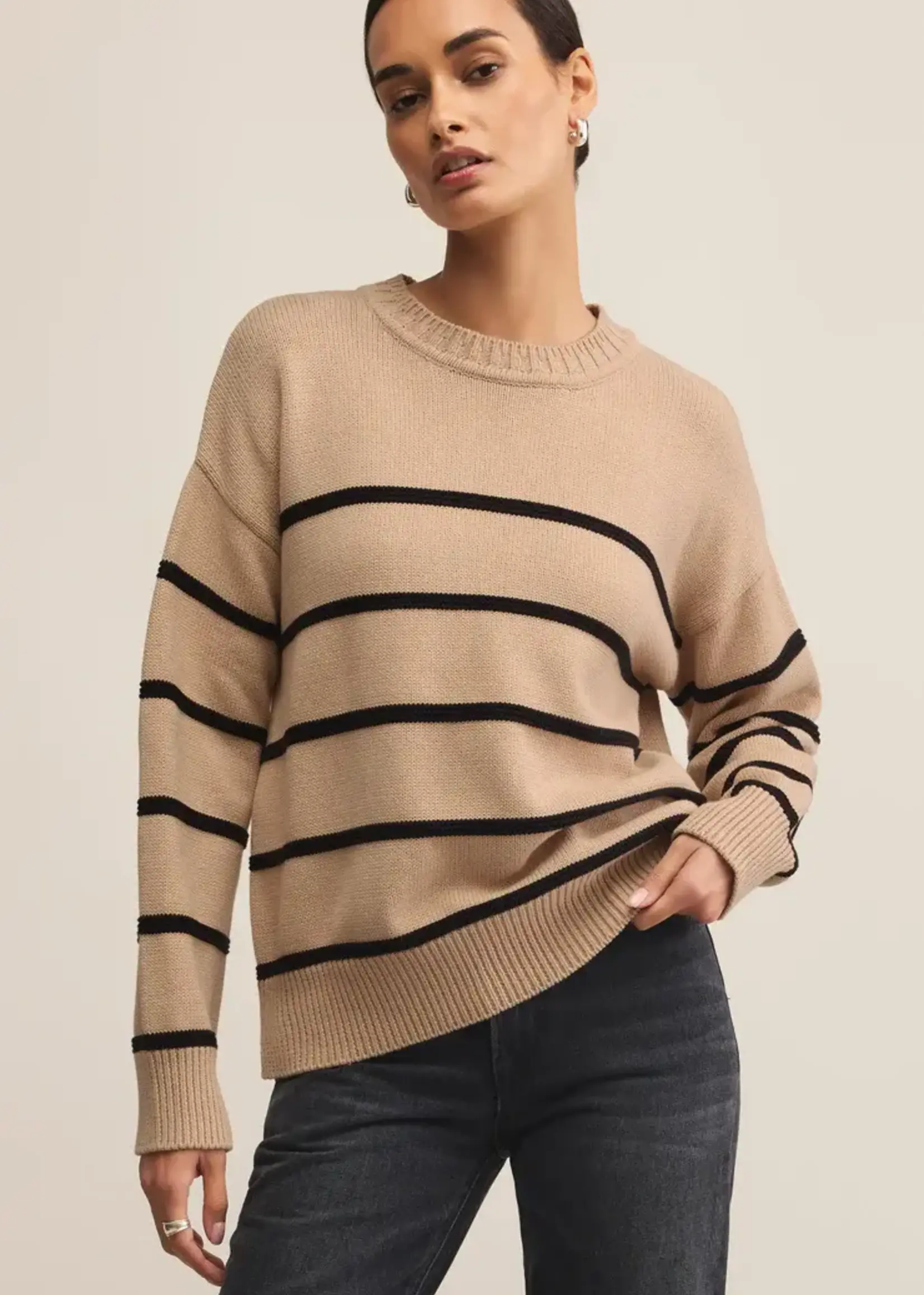 Z SUPPLY Boyfriend Striped Sweater