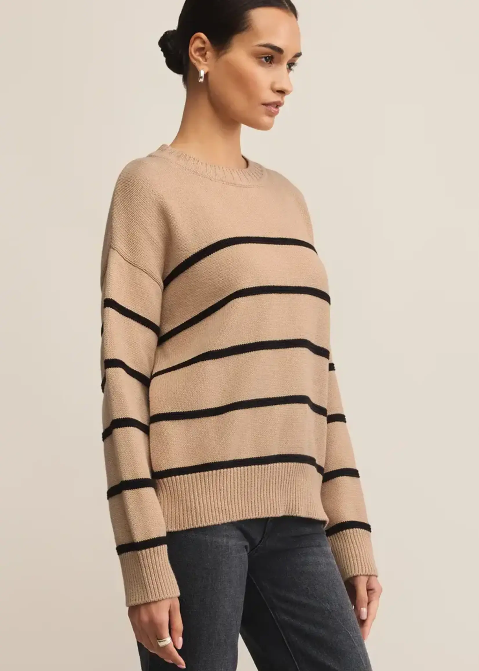 Z SUPPLY Boyfriend Striped Sweater