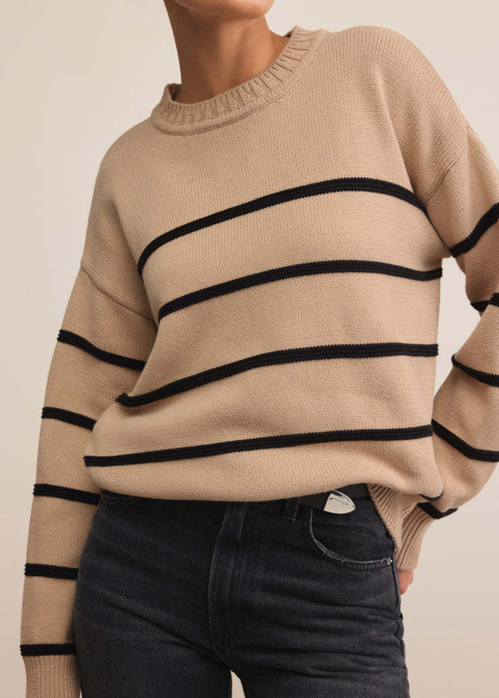 Z SUPPLY Boyfriend Striped Sweater