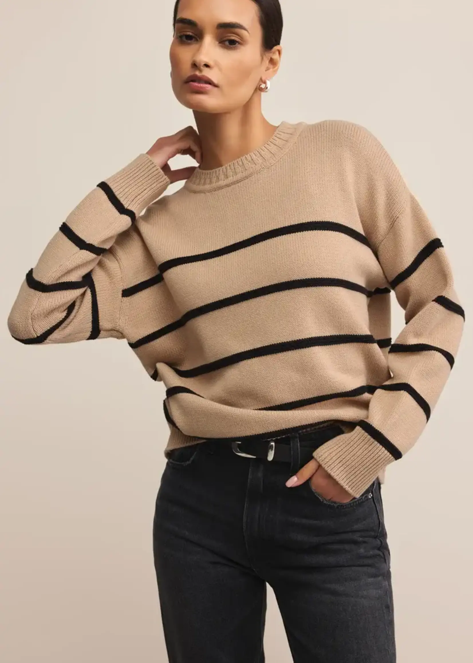 Z SUPPLY Boyfriend Striped Sweater