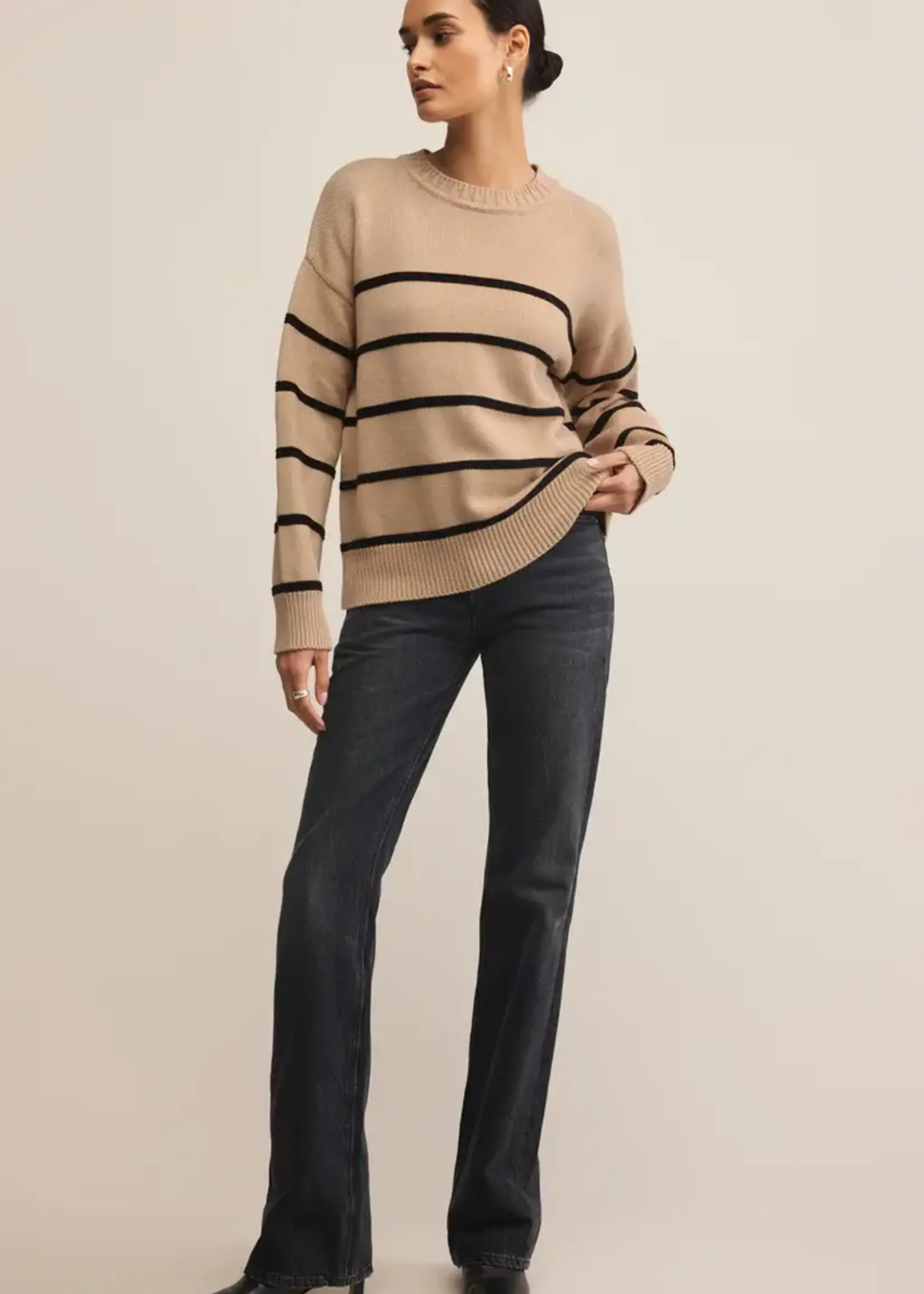 Z SUPPLY Boyfriend Striped Sweater