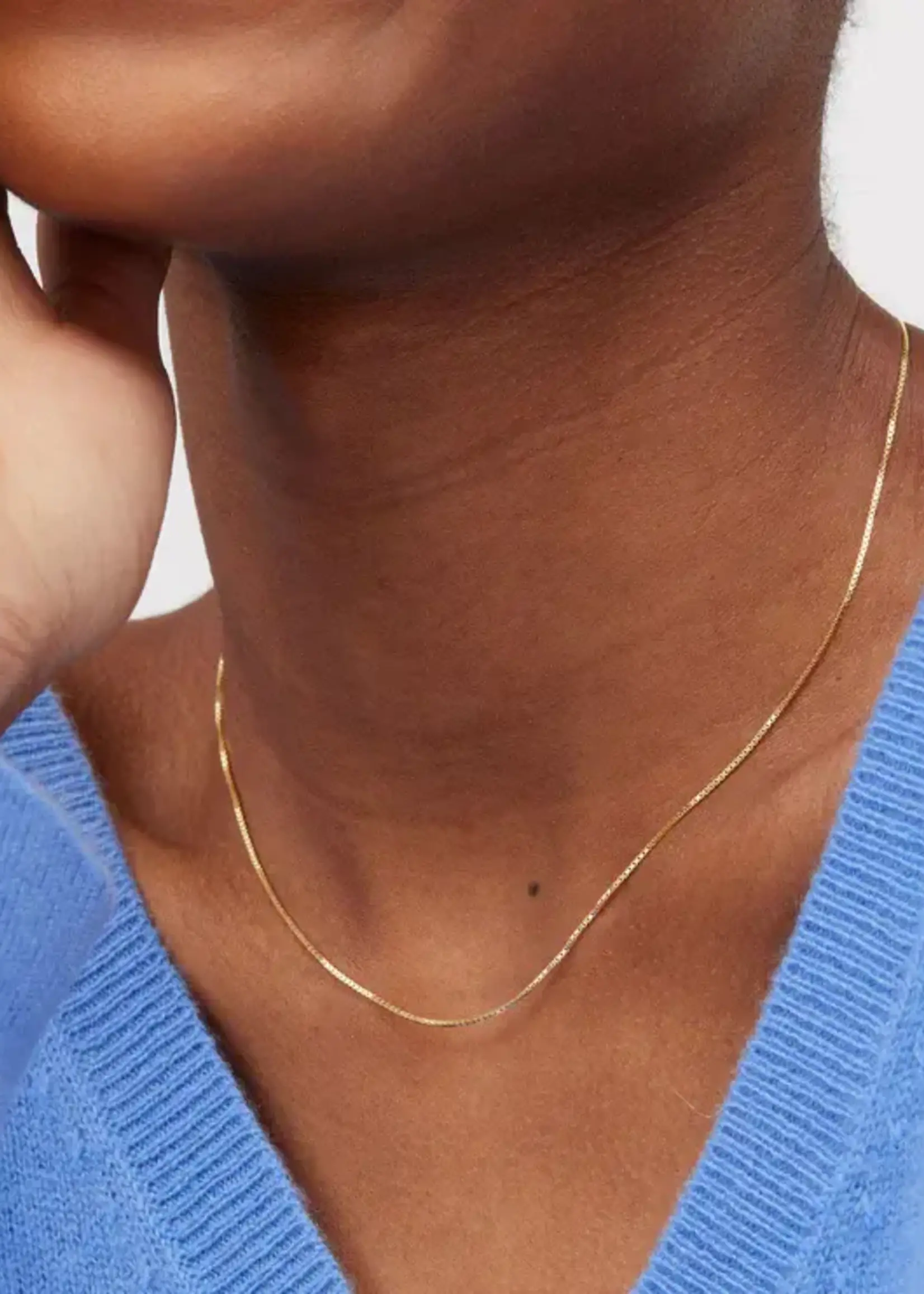Hillberg & Berk Box Chain Slider Necklace