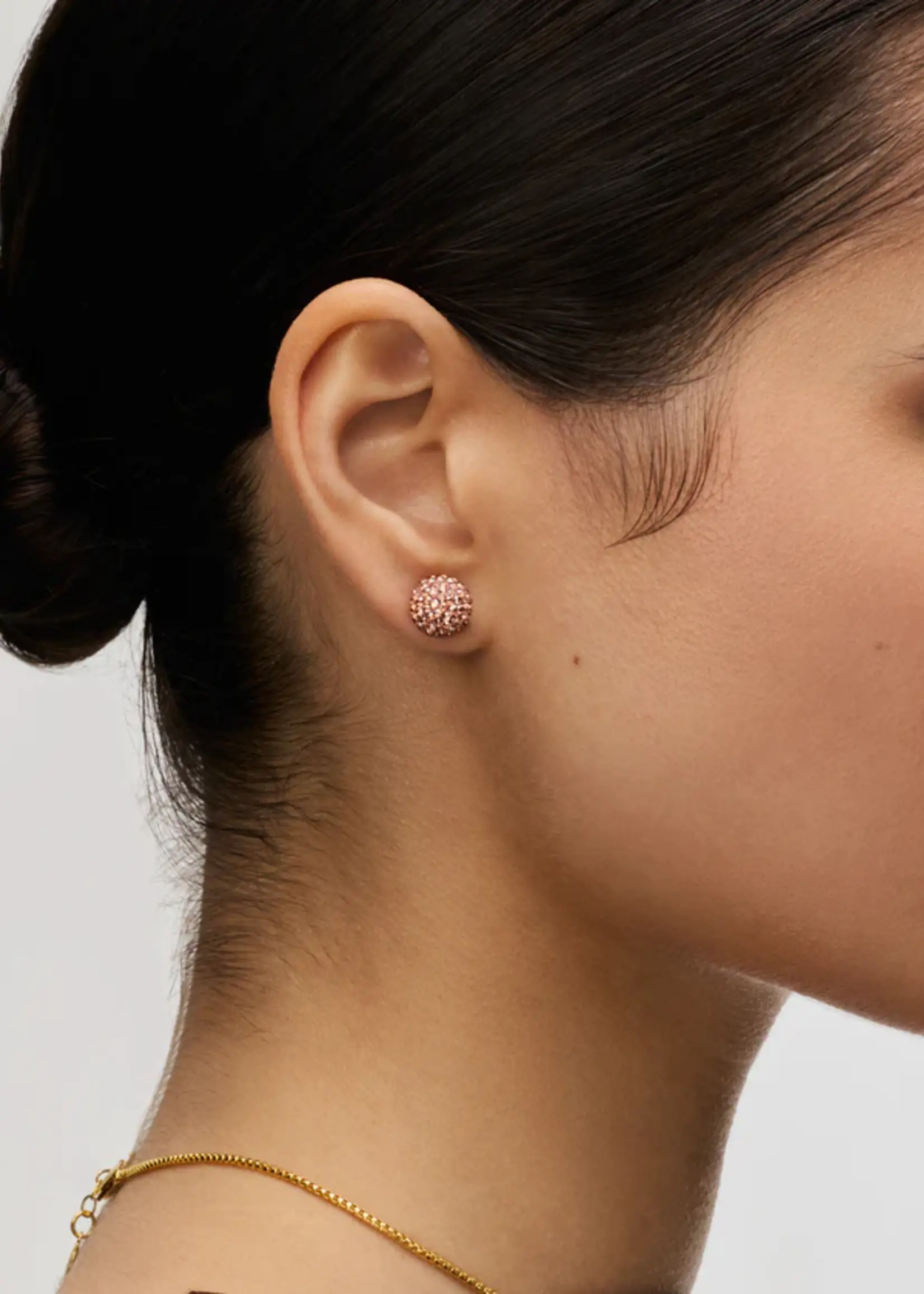 Hillberg & Berk Desert Rose Sparkle Ball™ Stud Earrings