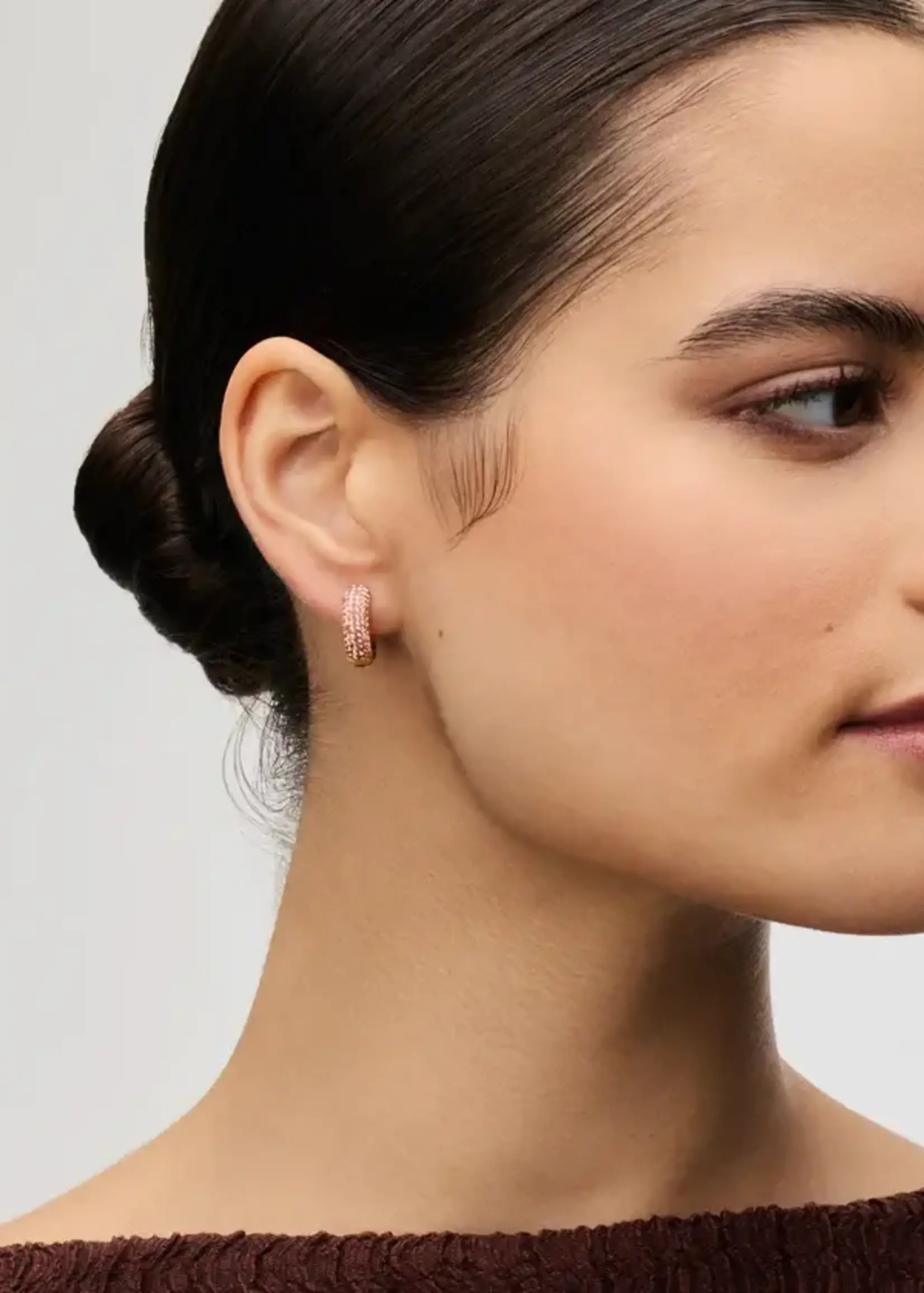 Hillberg & Berk Desert Rose/Sand Dunes Reversible Sparkle Hoops