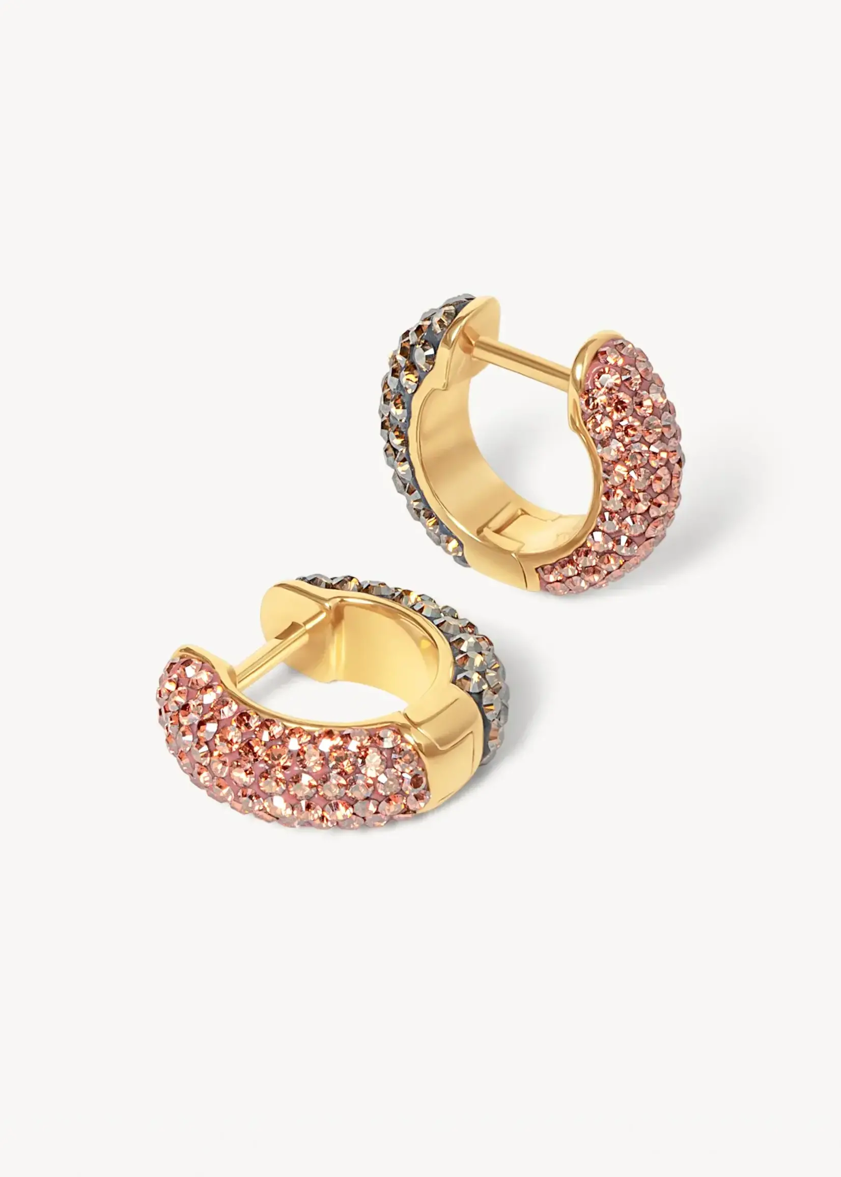 Hillberg & Berk Desert Rose/Sand Dunes Reversible Sparkle Hoops