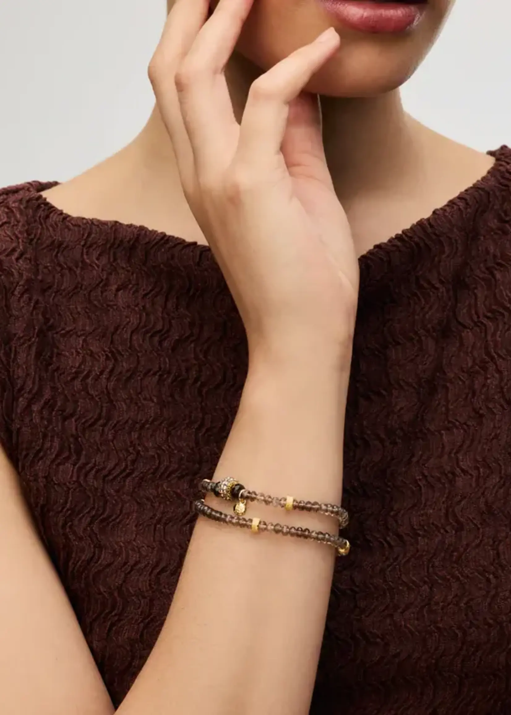 Hillberg & Berk Sand Dunes Sparkle Ball™ Double Wrap Bracelet