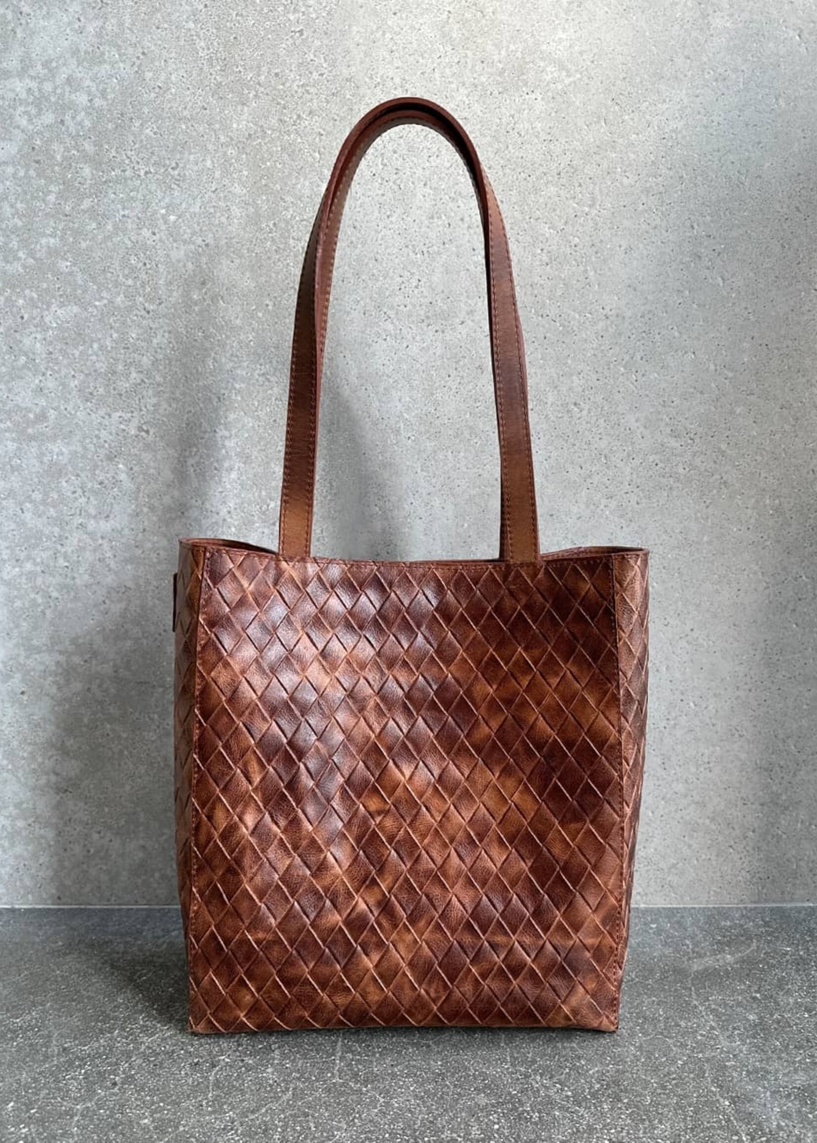 BRAVE Leather Naia Large Weave Bridle Tote