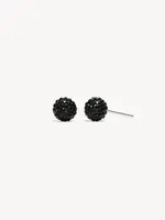 Hillberg & Berk Black Sparkle Ball™ Stud Earrings