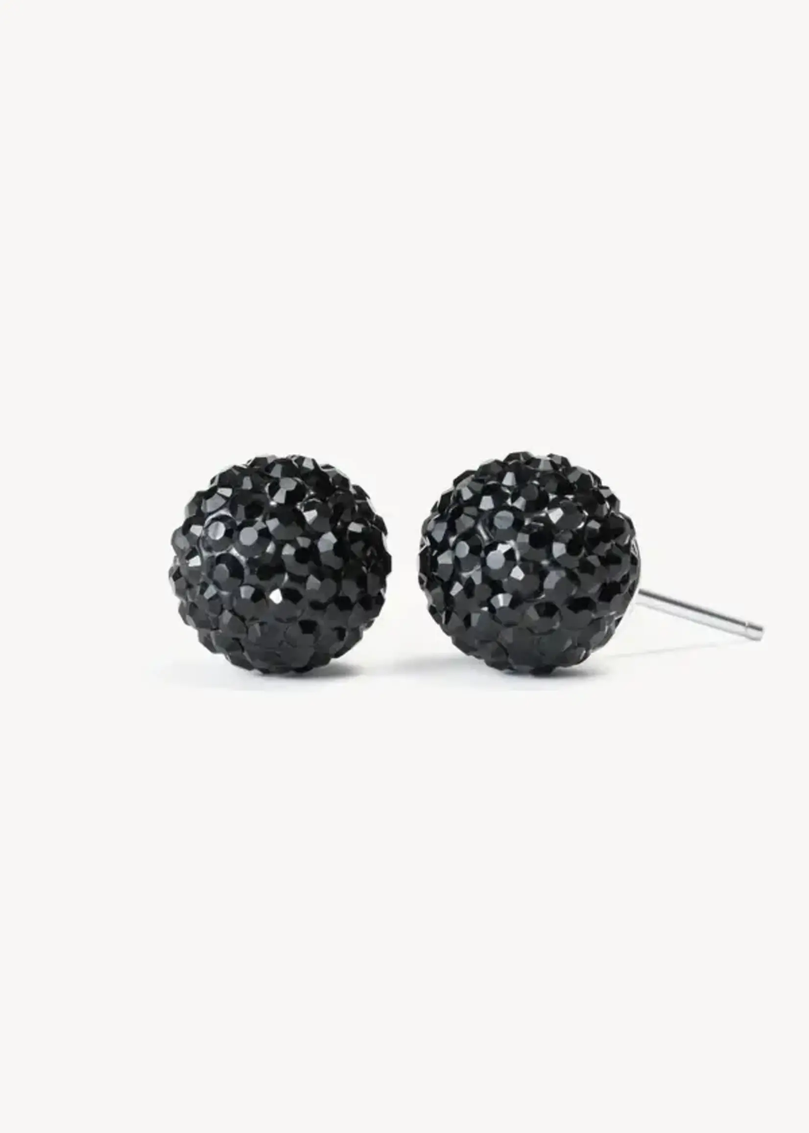 Hillberg & Berk Black Sparkle Ball™ Stud Earrings