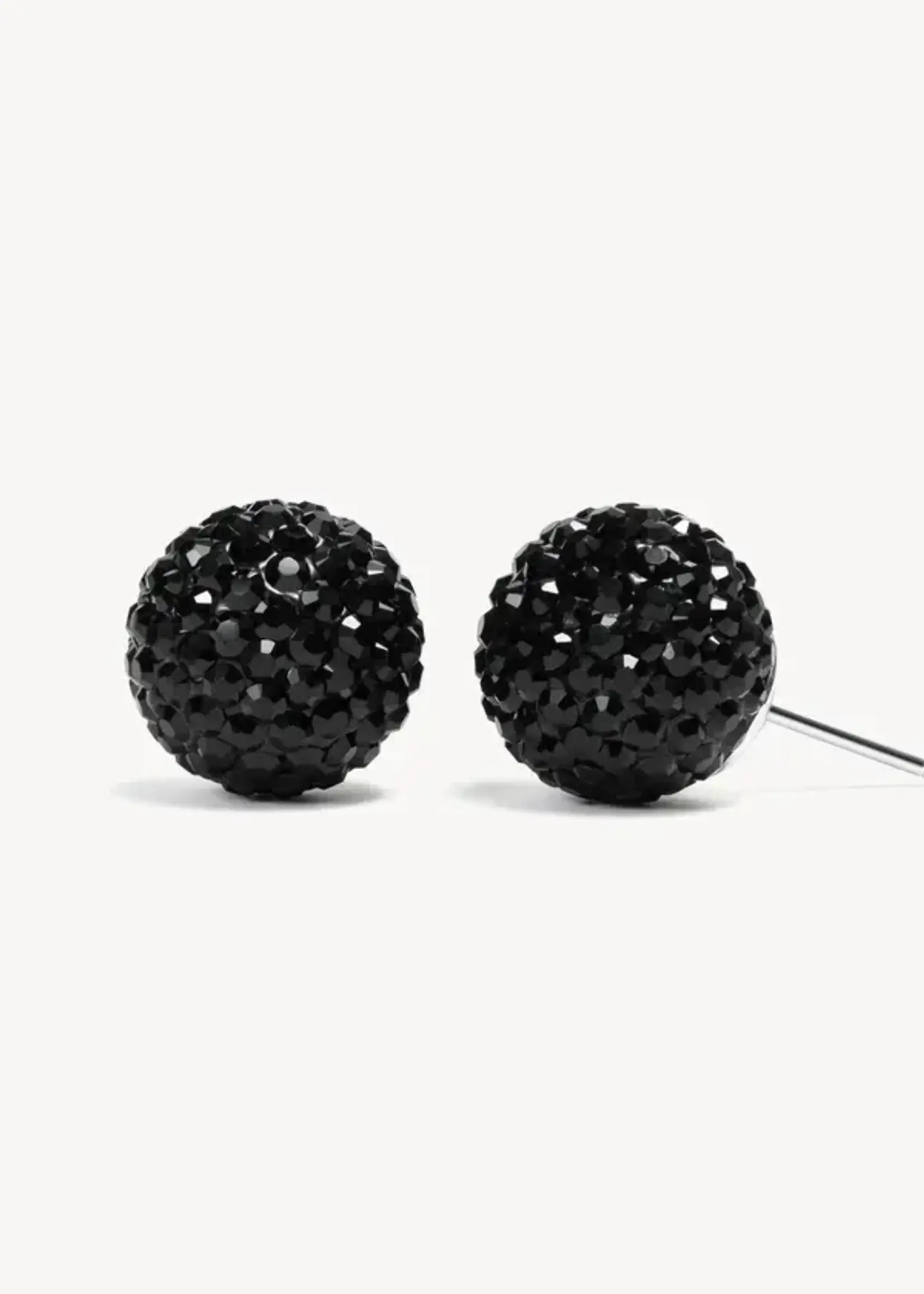 Hillberg & Berk Black Sparkle Ball™ Stud Earrings
