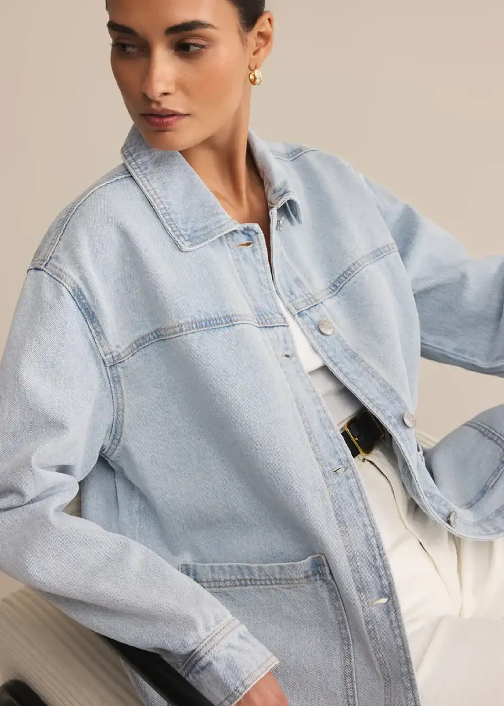 L'Appartement 美品　DENIM OVER ALL34 Oversized Low Rise Jeans in GREY AGED | alexanderwang®