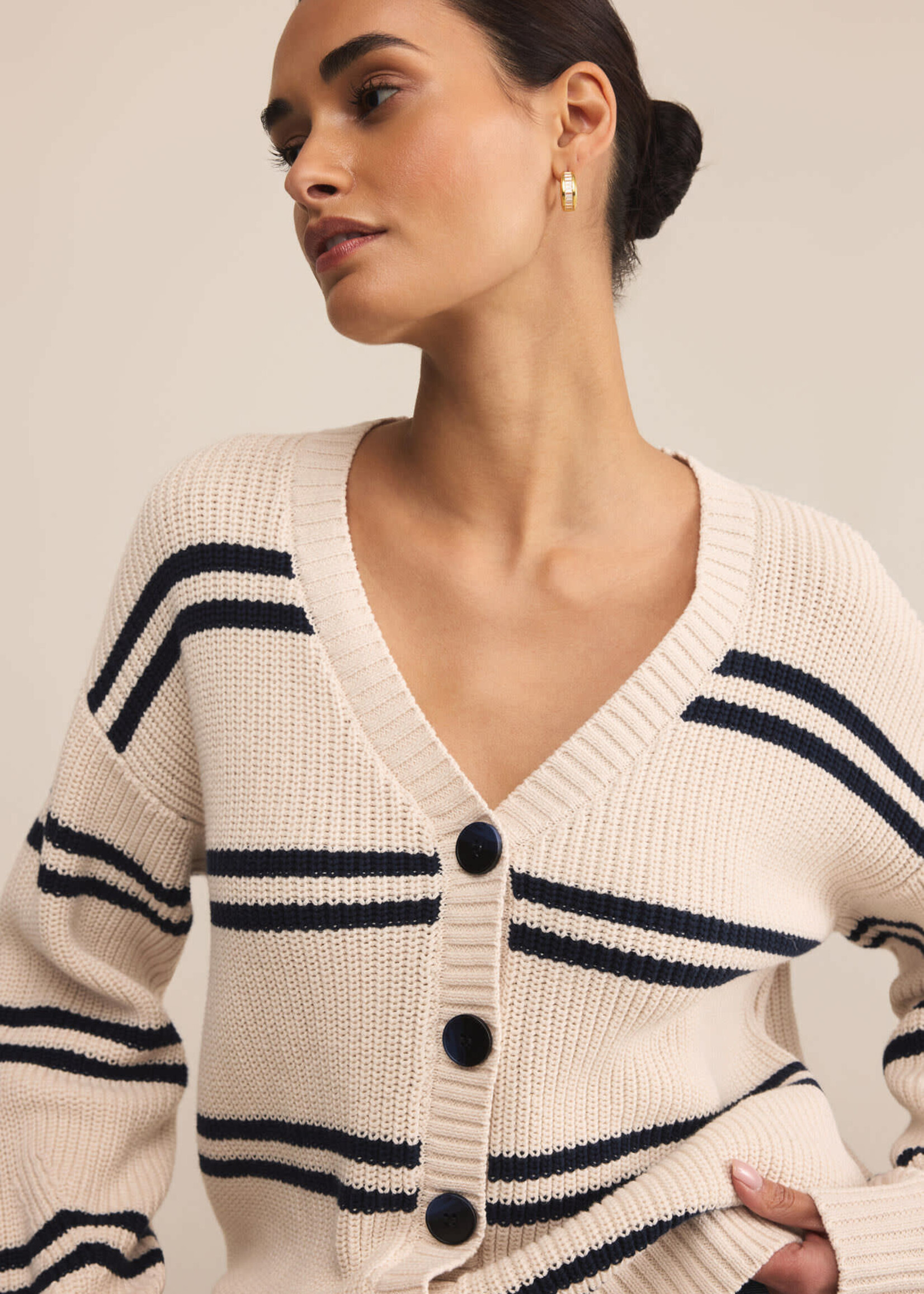 Z SUPPLY Boyfriend Striped Cardigan