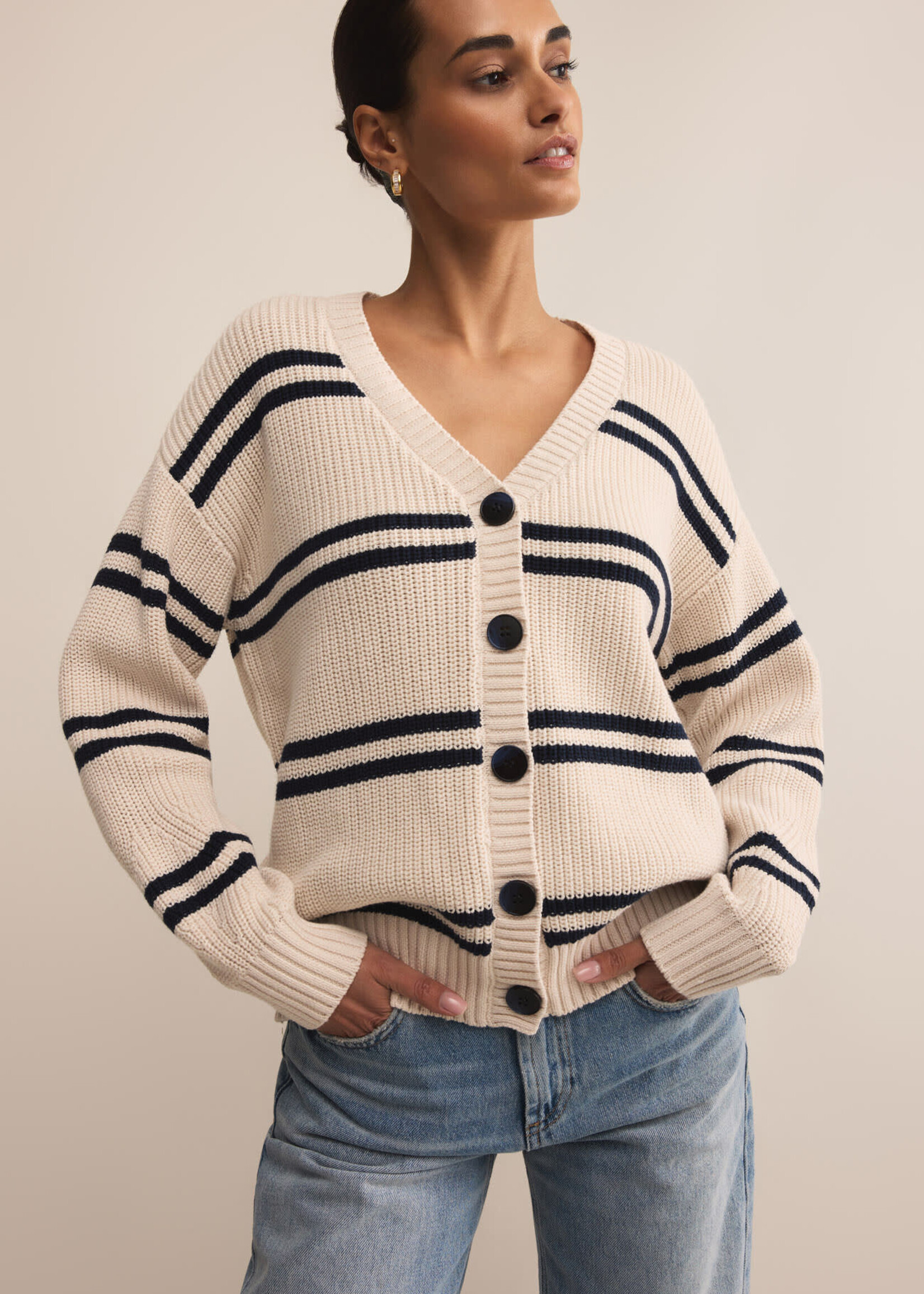 Z SUPPLY Boyfriend Striped Cardigan