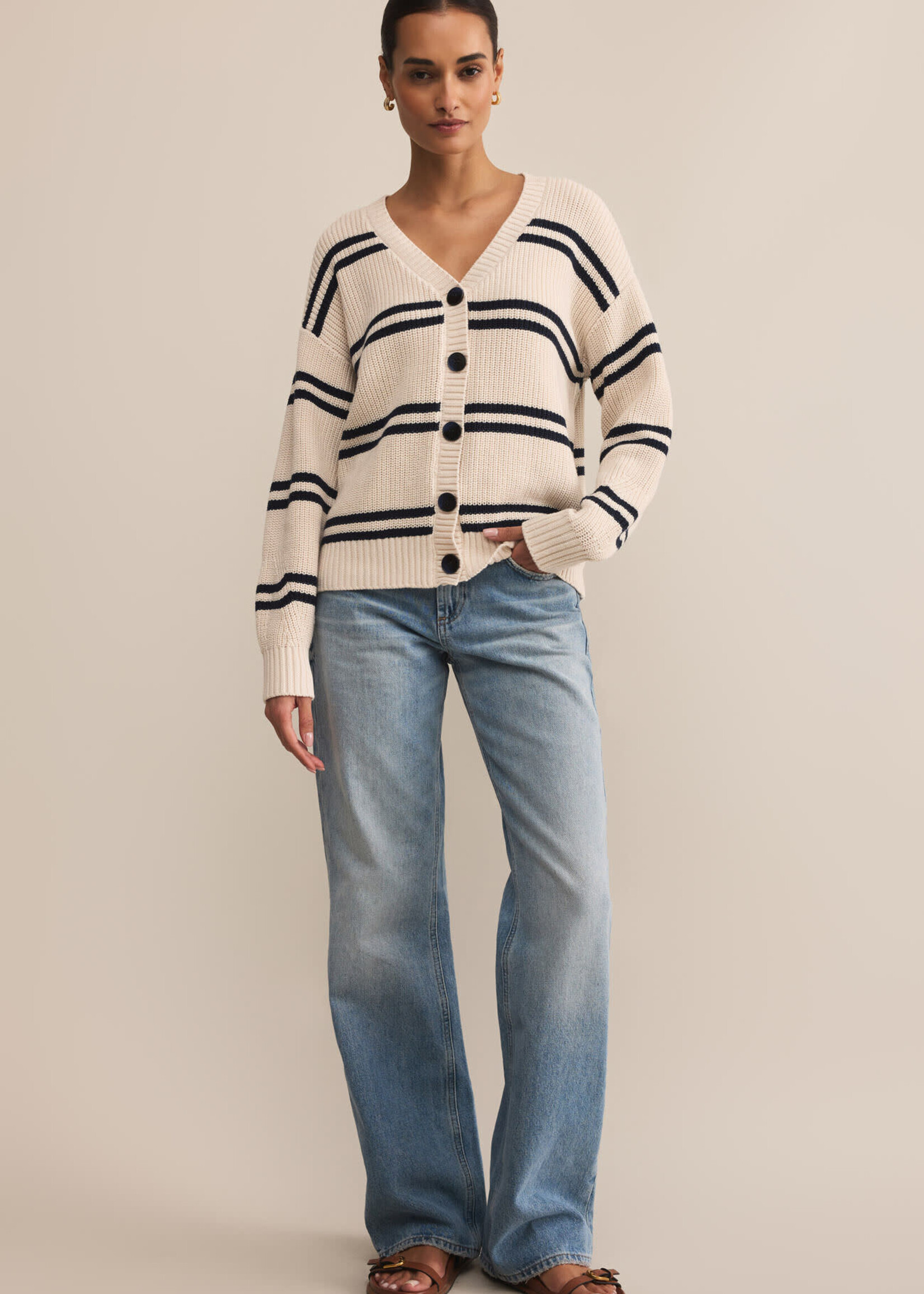 Z SUPPLY Boyfriend Striped Cardigan