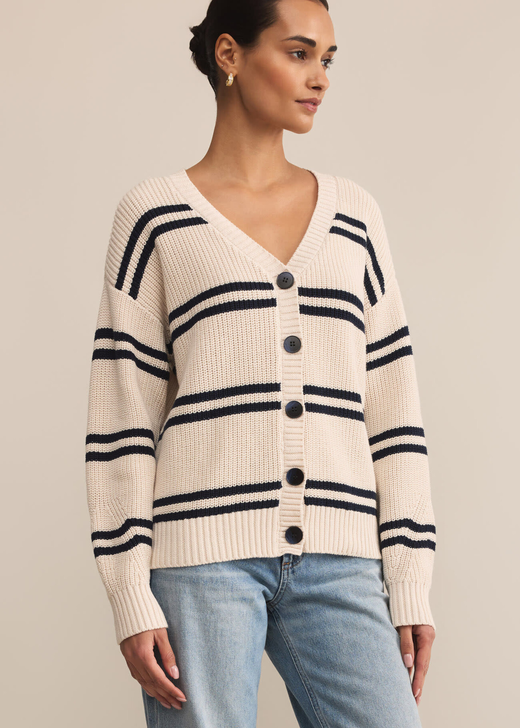 Z SUPPLY Boyfriend Striped Cardigan