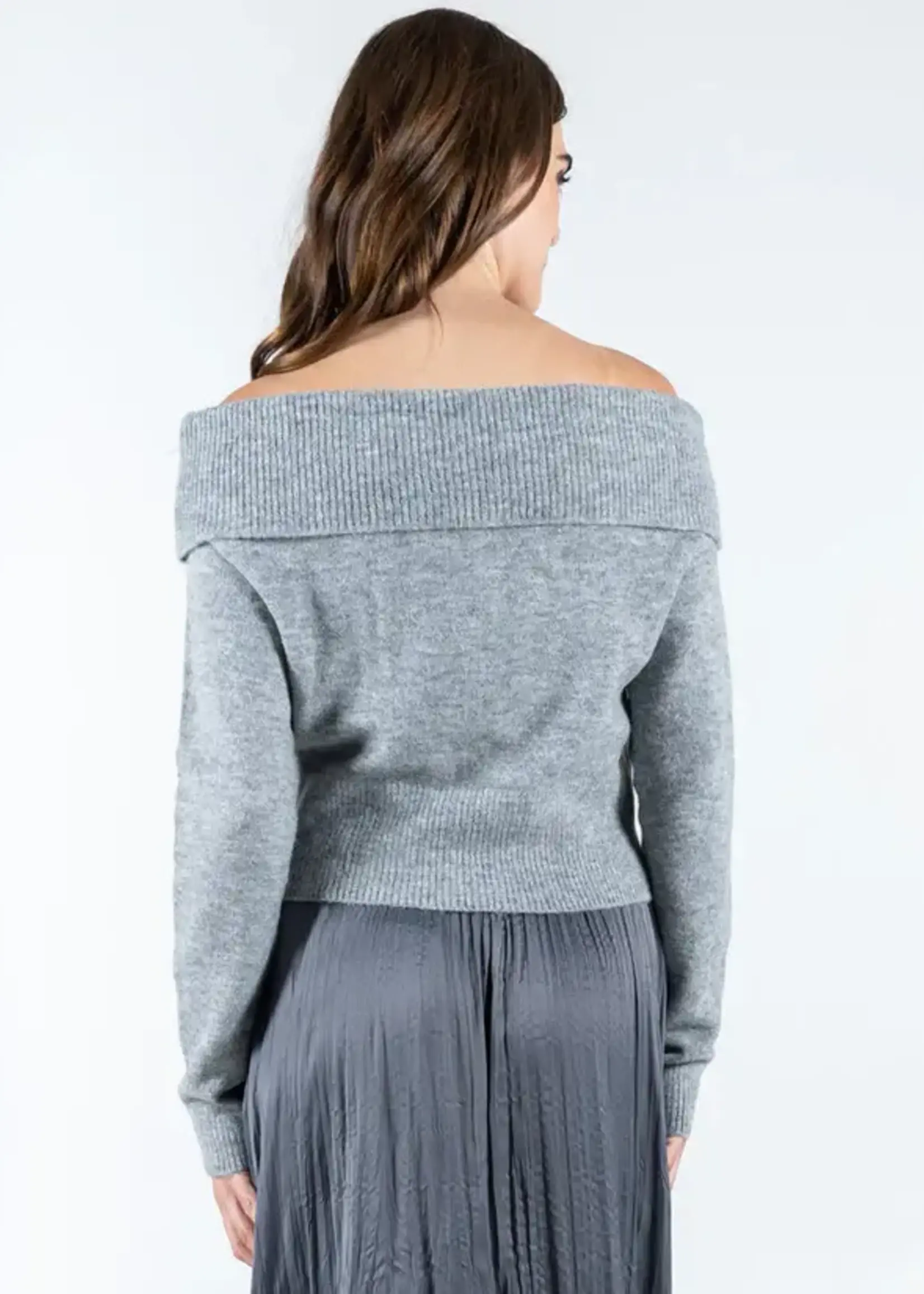 C'est Moi Clothing Off the Shoulder Light Weight Sweater