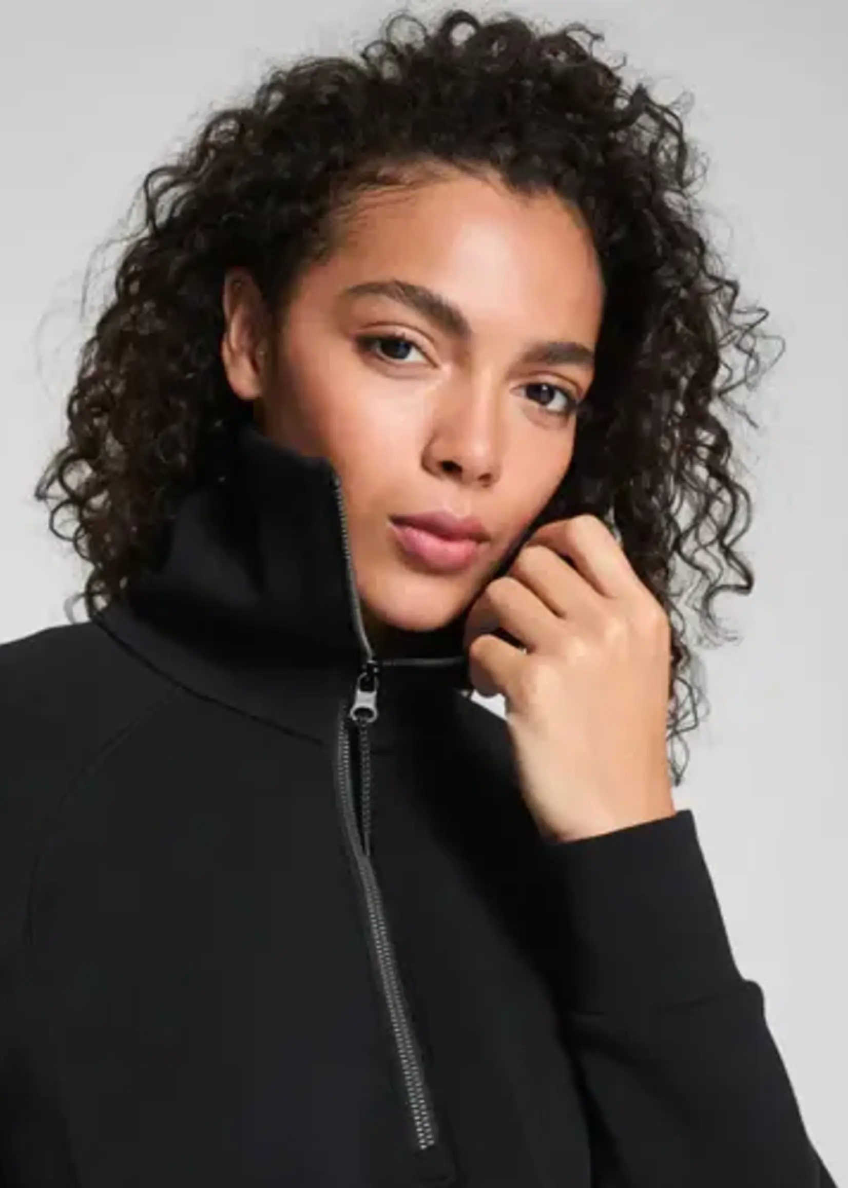 SPANX Very Black AirEssentials Half Zip