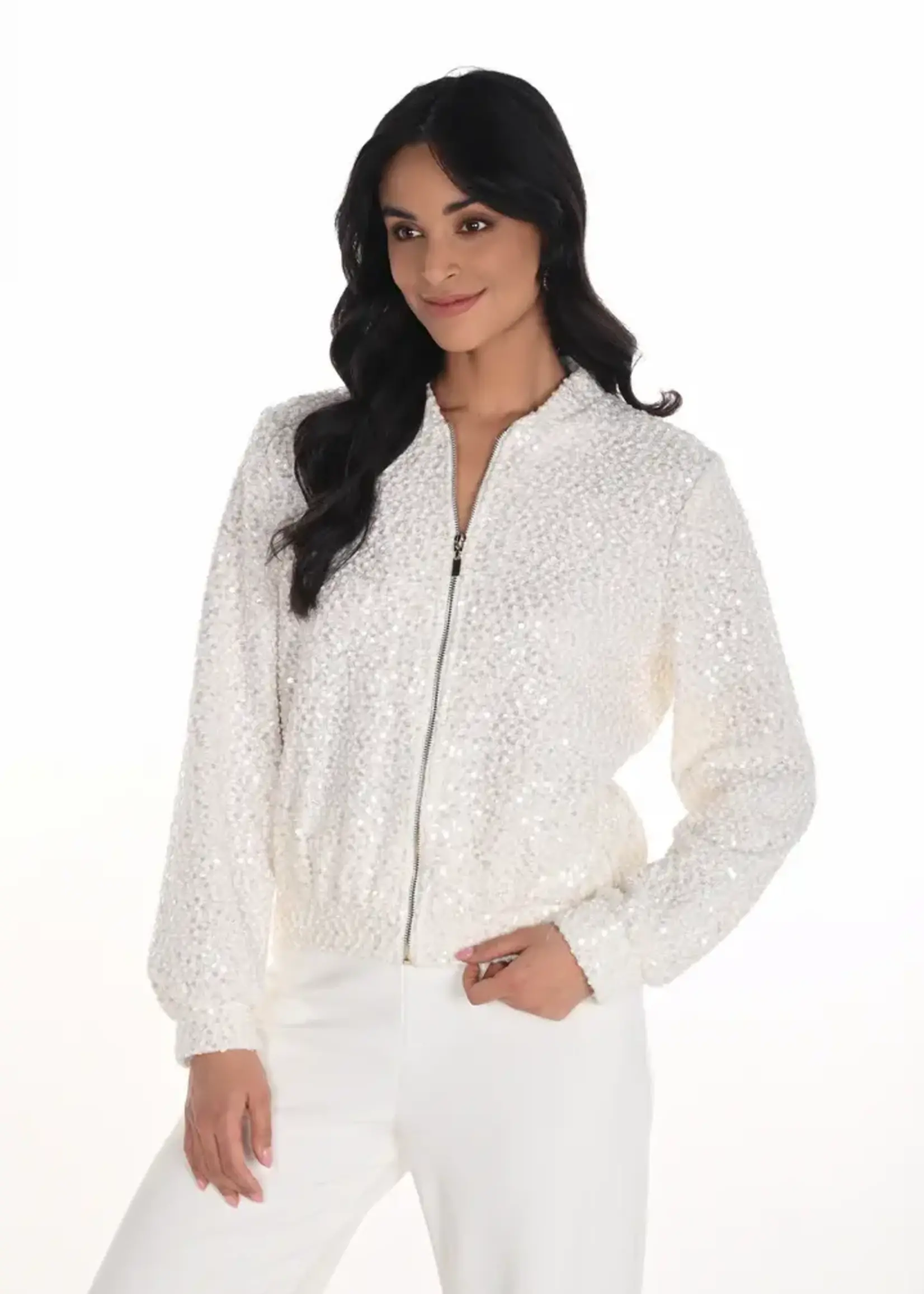 Frank Lyman Textured Bomber Jacket