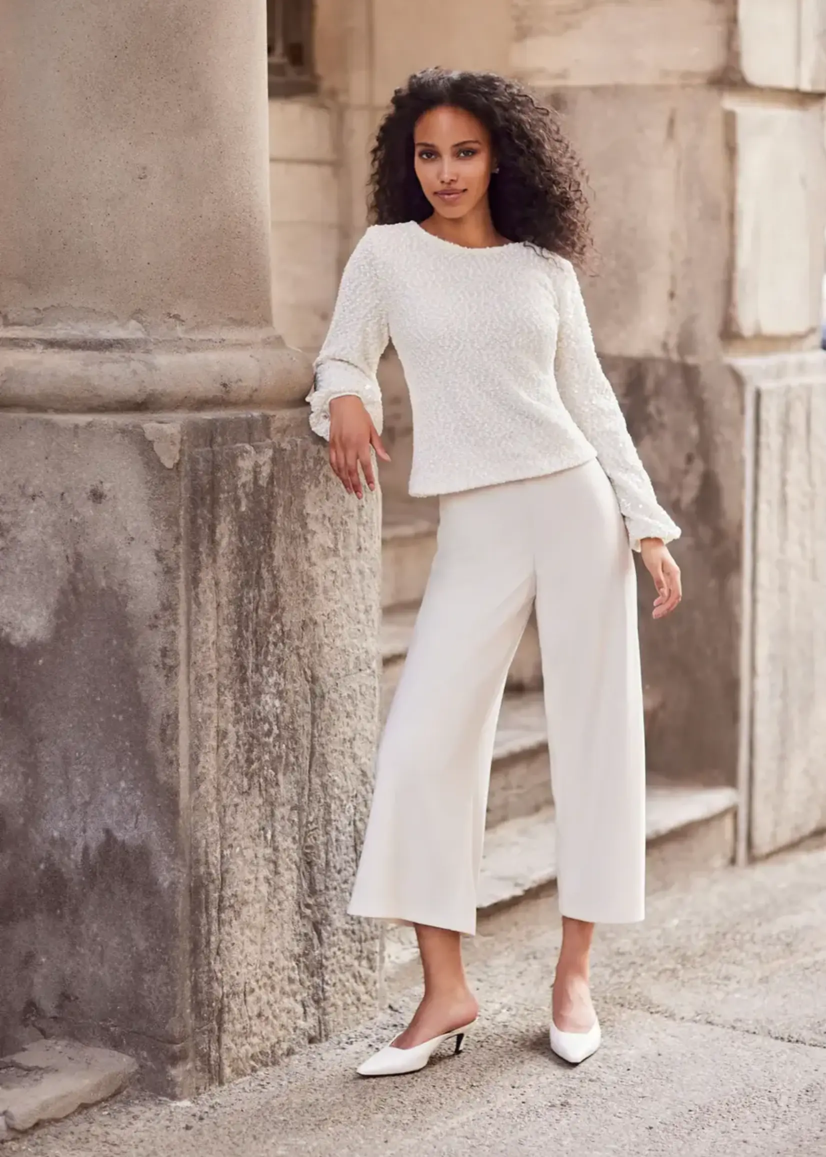 Frank Lyman Textured Long Sleeve Top