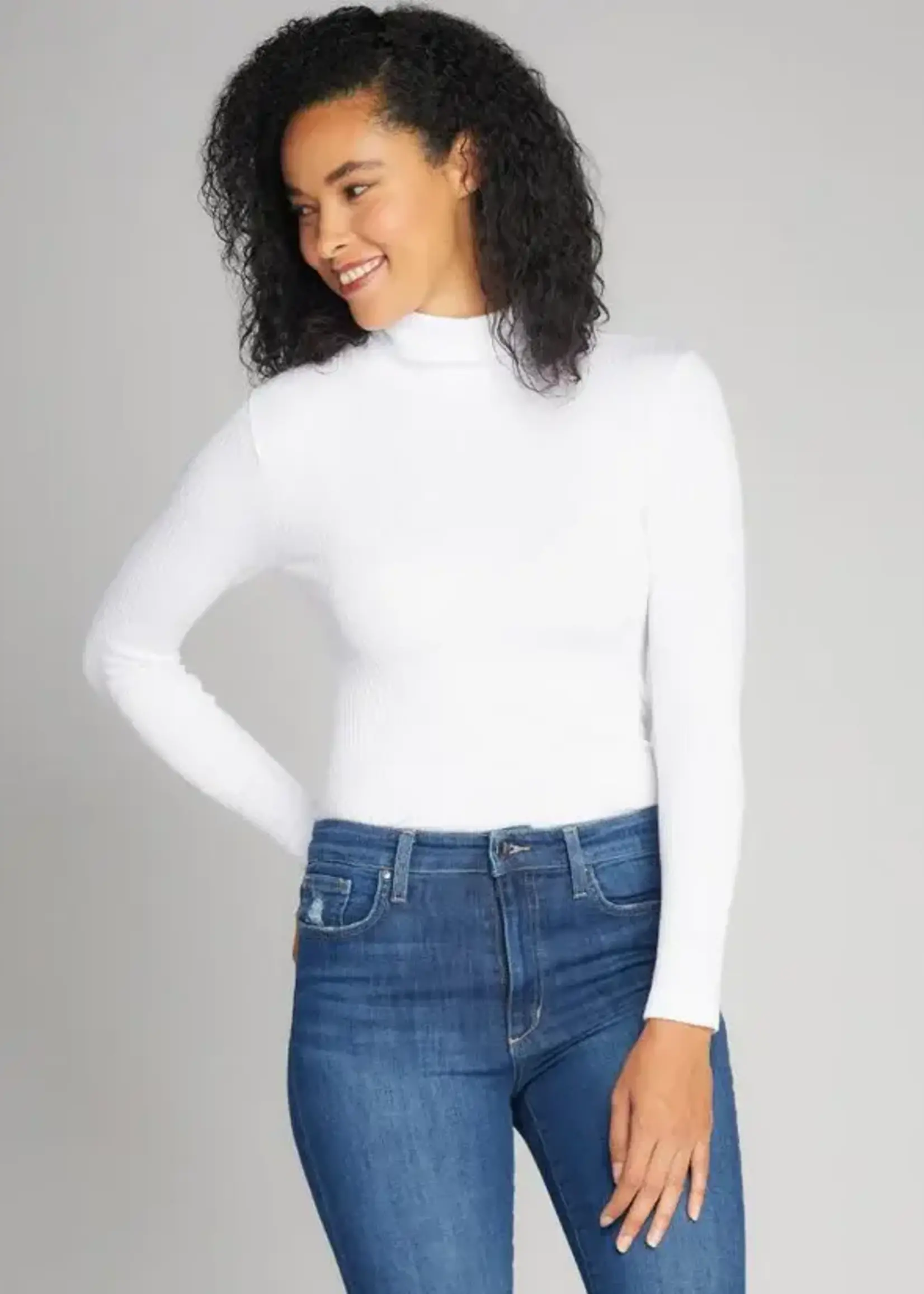 C'est Moi Clothing Seamless Rib L/S Turtleneck Top