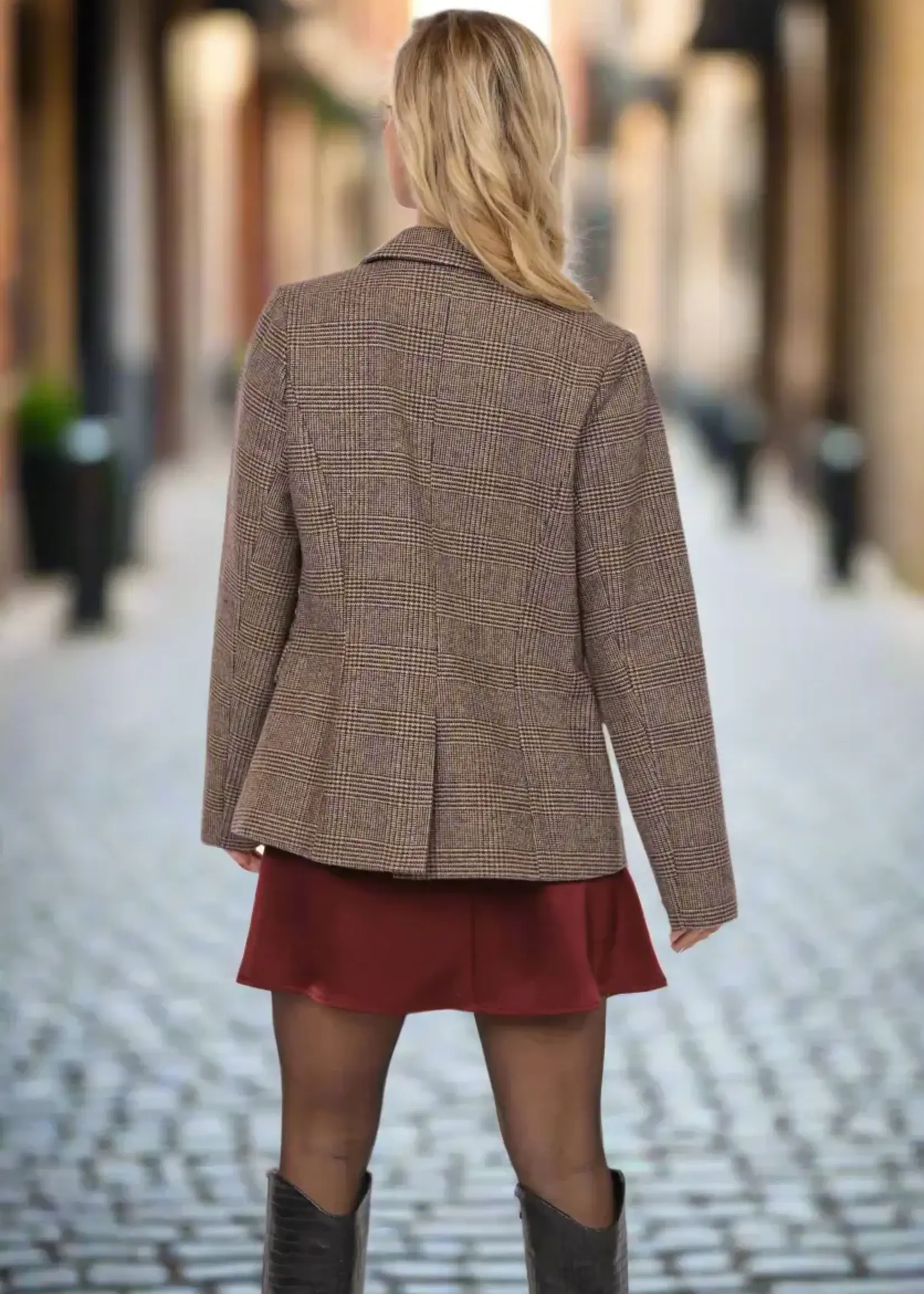 Sadie & Sage Ambition Houndstooth Blazer