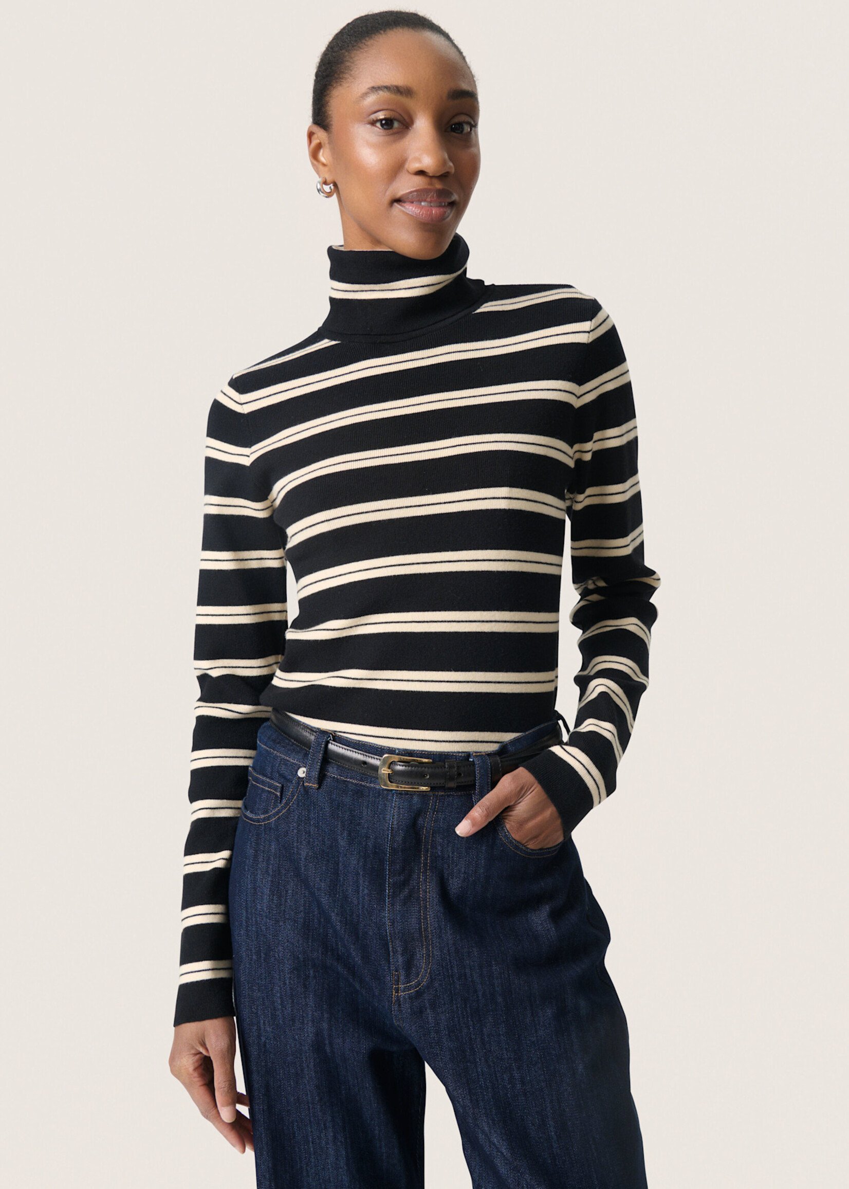 Soaked in Luxury Spina Striped Rollneck