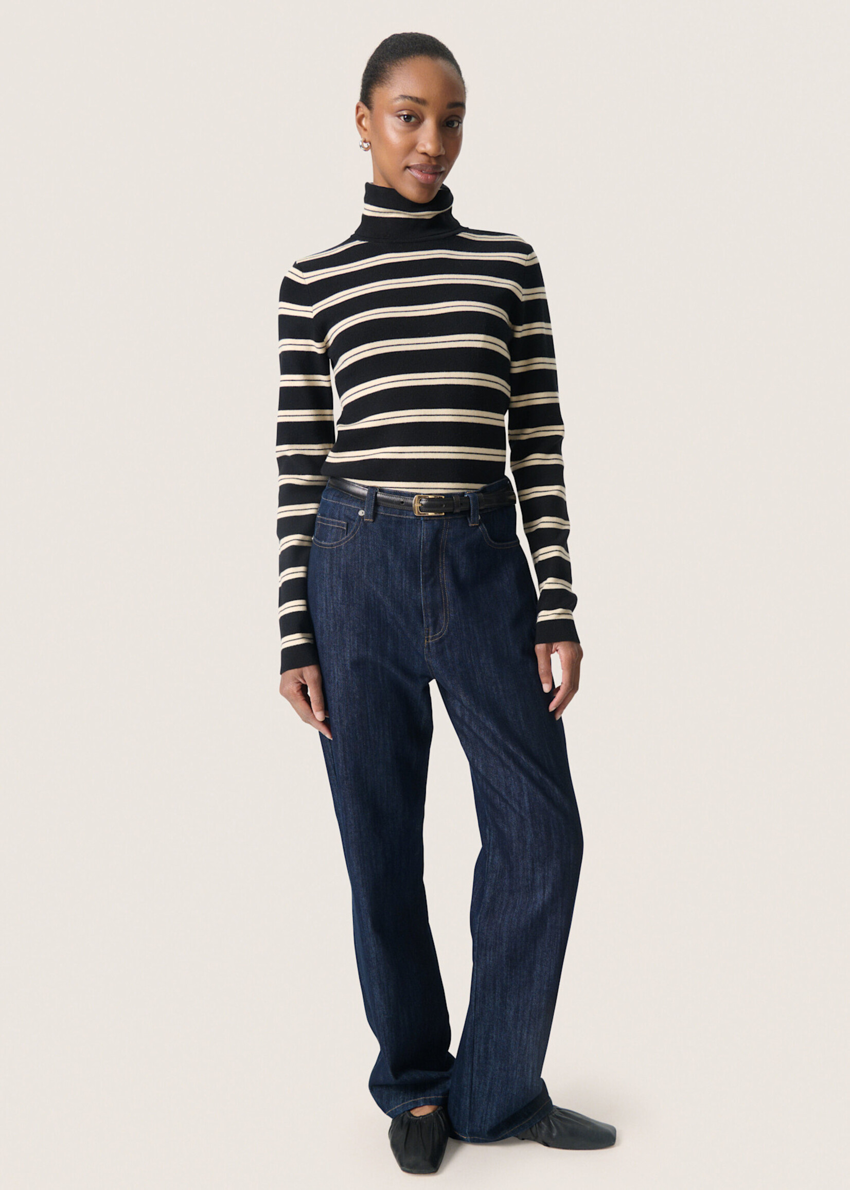 Soaked in Luxury Spina Striped Rollneck