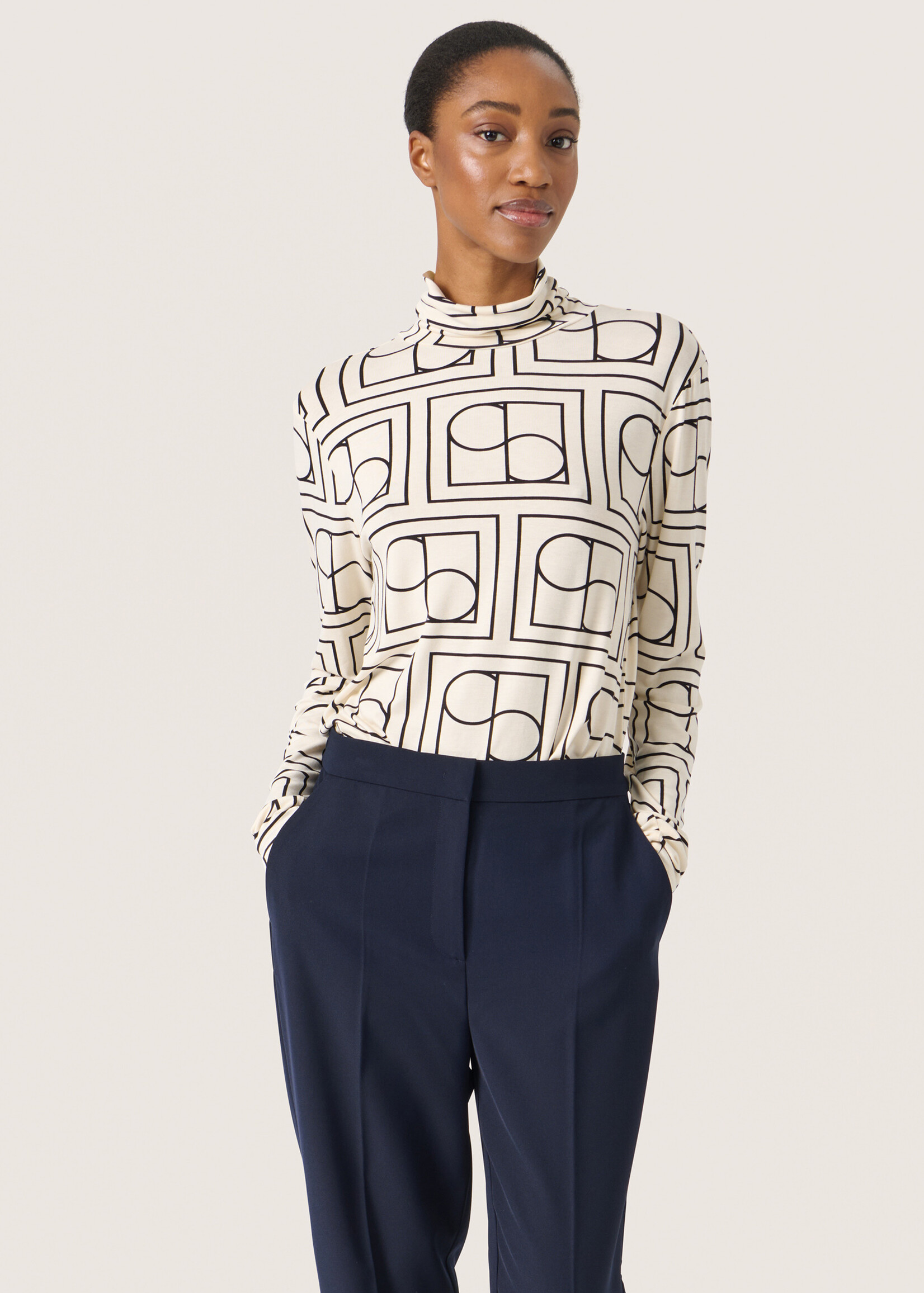 Soaked in Luxury Hanadi Printed Rollneck