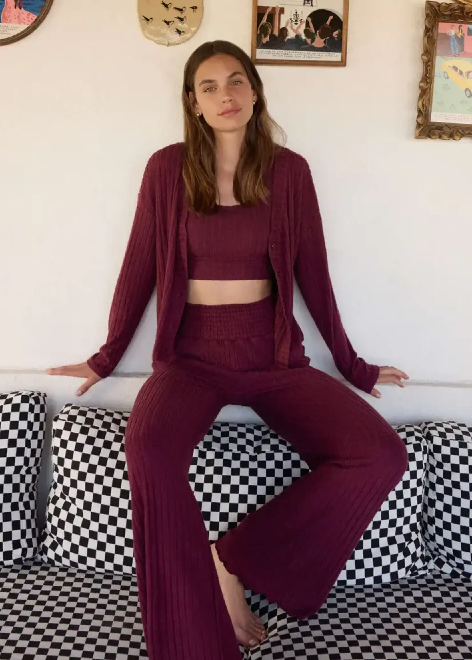 Z SUPPLY Dawn Smocked Rib Pant